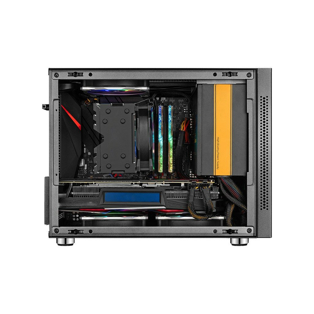 Caja Pc Inter-Tech Micro Atx Im-1 Pocket Negro Sin Fuente De Alimentación