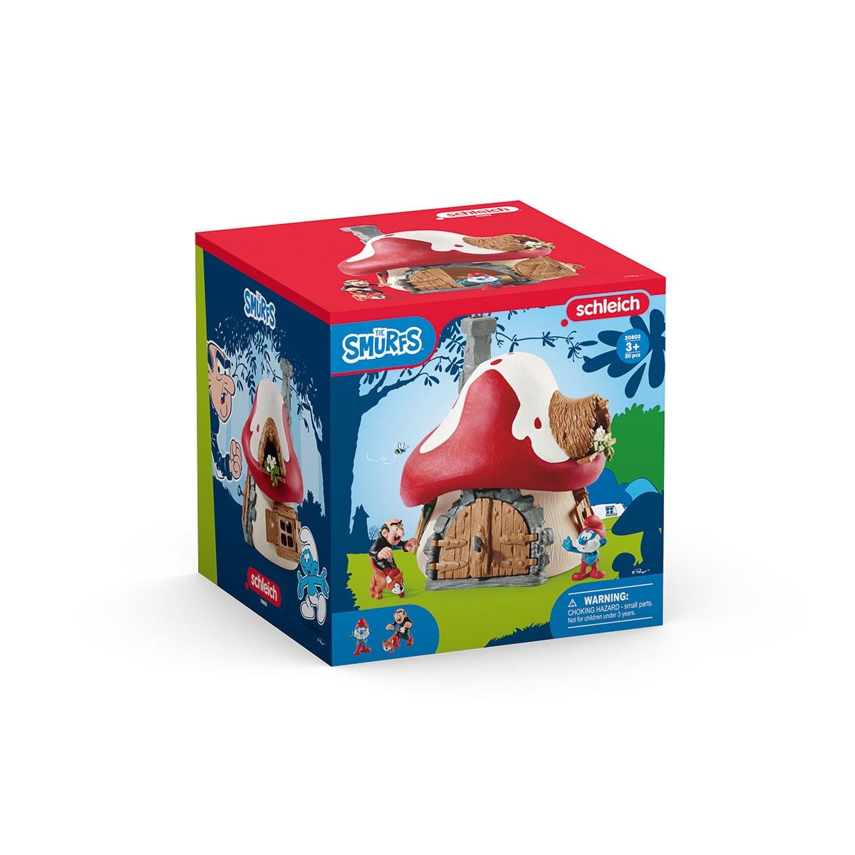 Schleich Los Pitufos Casa De Los Pitufos Con 2 Figuras, Edificio De Juegos 20803