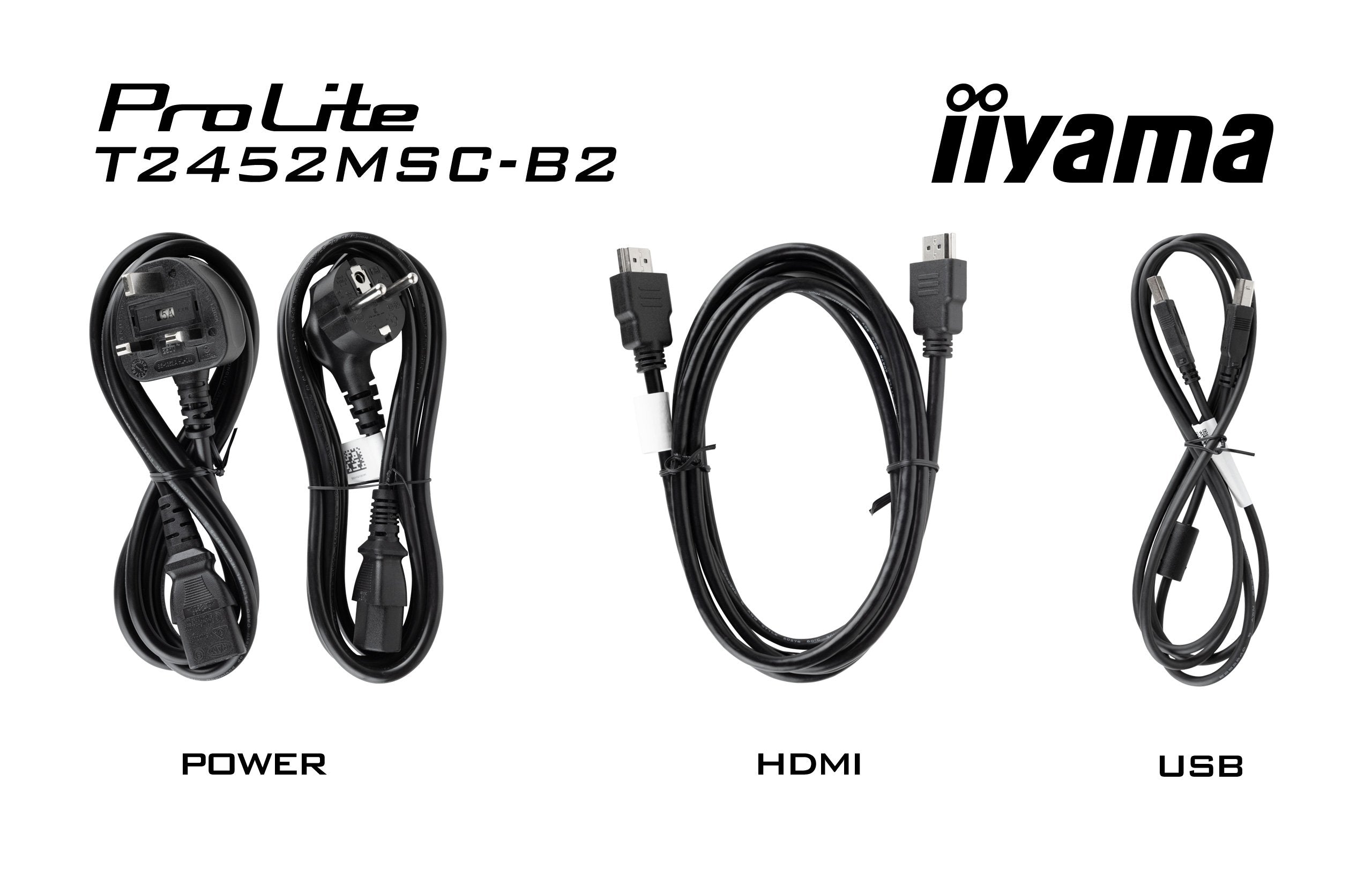 Iiyama 60.5cm 23,8" T2452msc-B2 16:9 M-Touch Hdmi+Usb+Dp