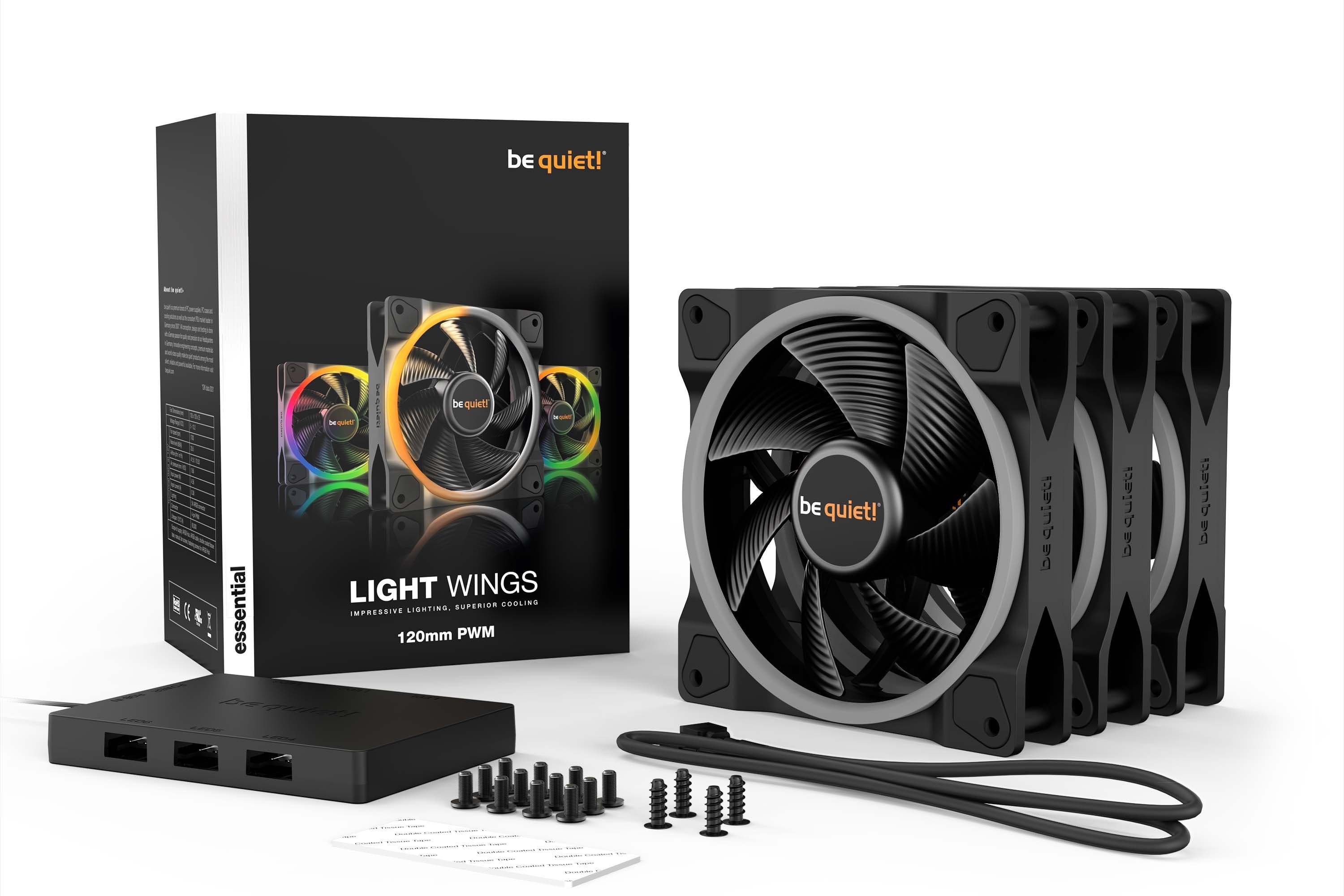 Ventilador 120x120 Bequiet Light Wings Pack 3ud
