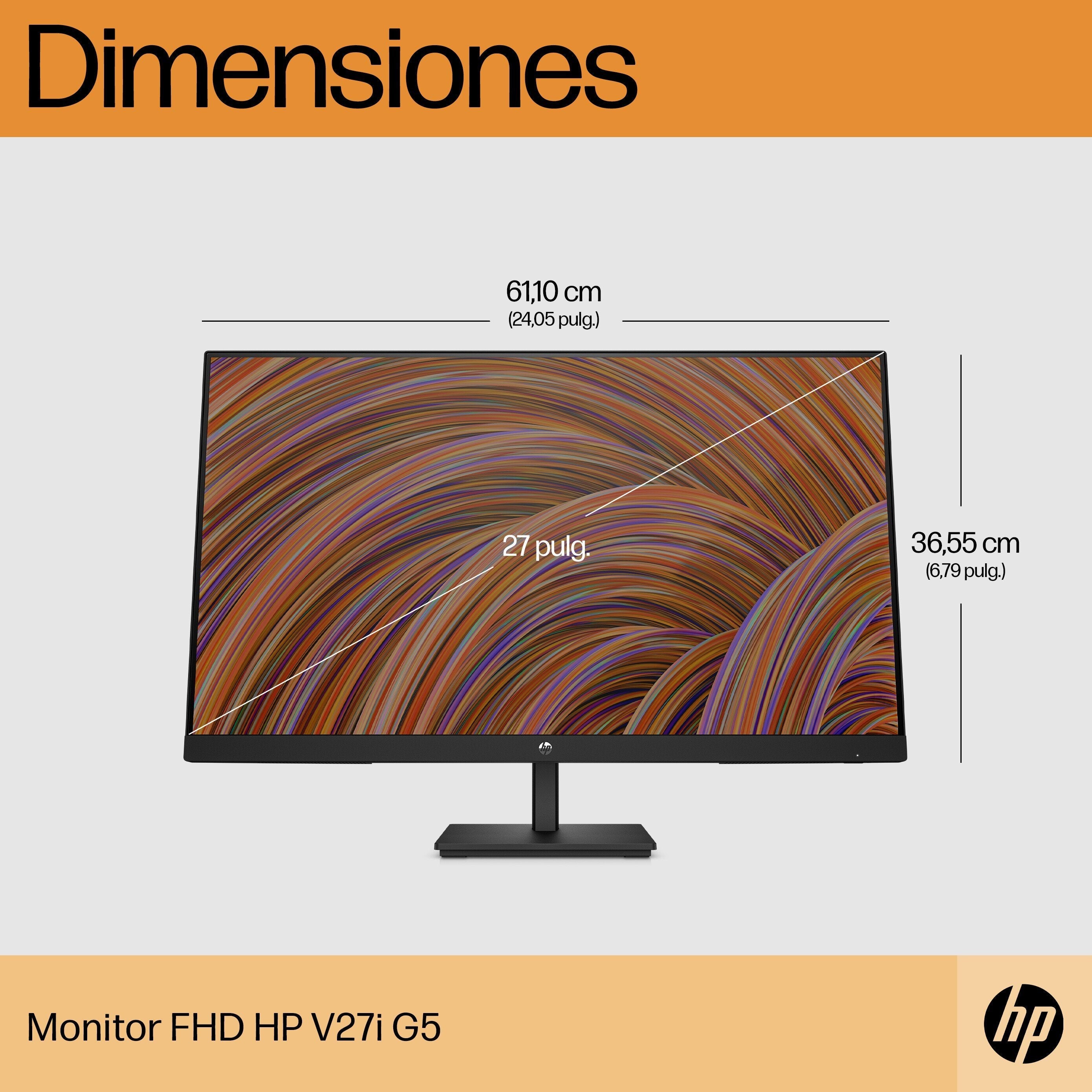 EAN 0196548194391 - HP V27i G5 FHD Monitor pantalla para PC 68,6 cm (27") 1920 x 1080 Pixeles Full HD LCD Negro imagen 10
