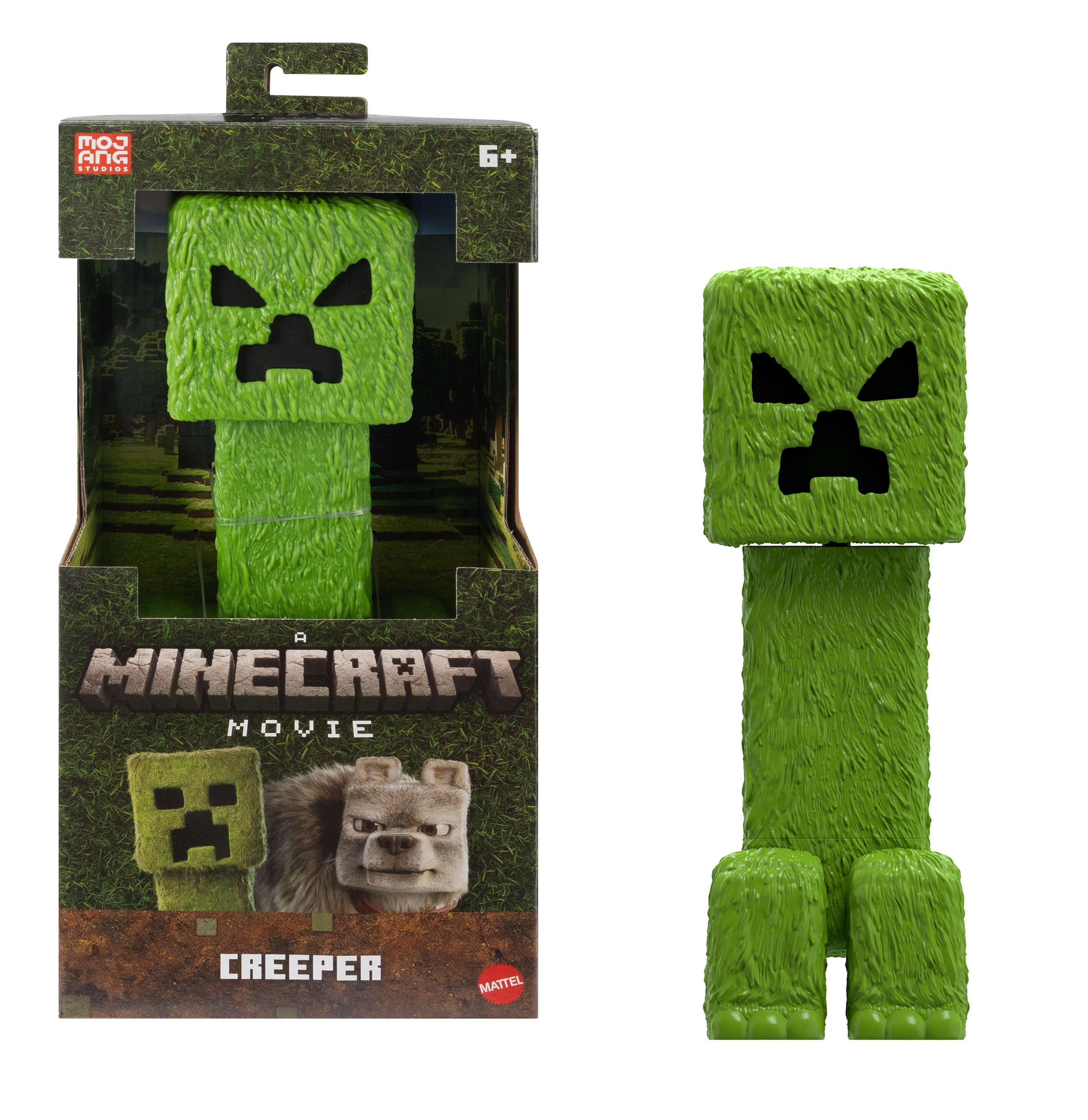 Mattel Minecraft Película Big Creeper Figura, Figura Del Juego 30 Cm Figura Colectiva Grande Jfr66