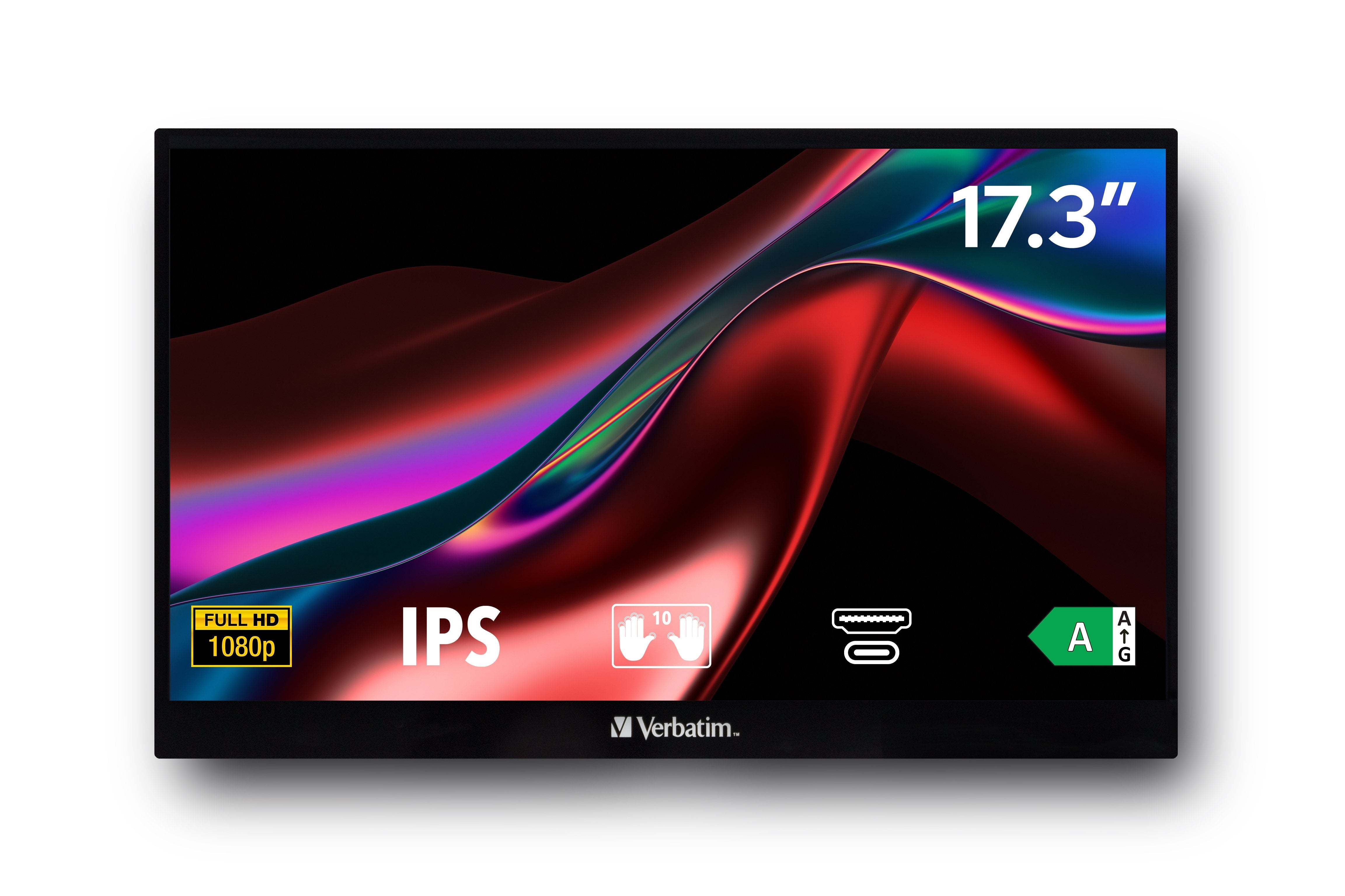 Verbatim Pmt-17 Portable Touchscreen Monitor 17.3" Full Hd 1080p Metal Housing