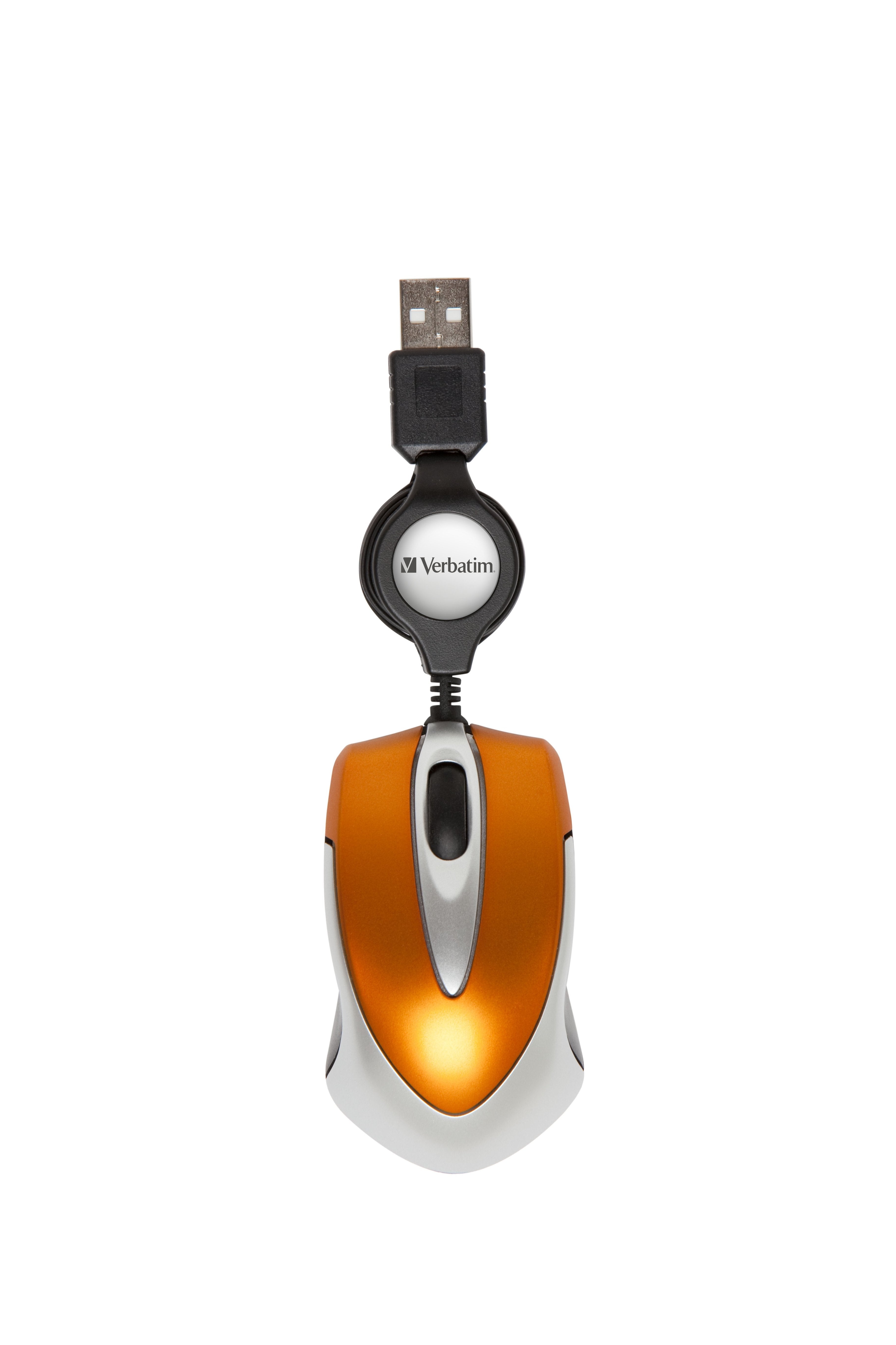 Verbatim Ratón Go Mini Cable Usb Retractil 1000ppp Ultraportátil Naranja