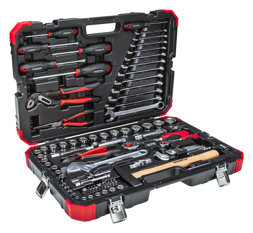 Gedore Kit De Herramientas Y Llaves De Tubo Rojo 1/4 "+ 1/2", 100 Piezas