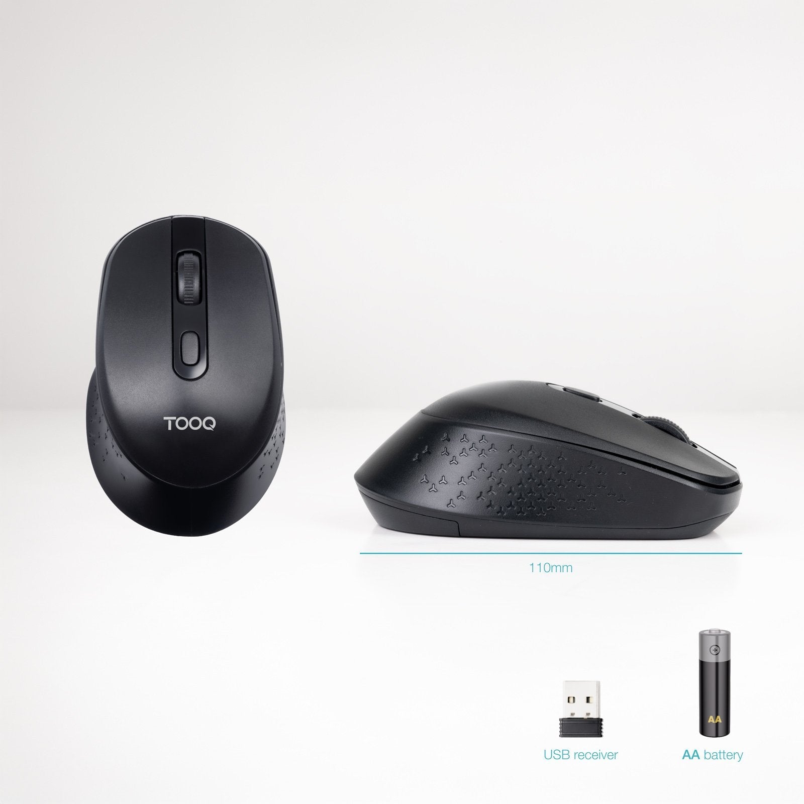 Ratón Inalámbrico Tooq Tqmw-1101-B Hasta 1600 Dpi