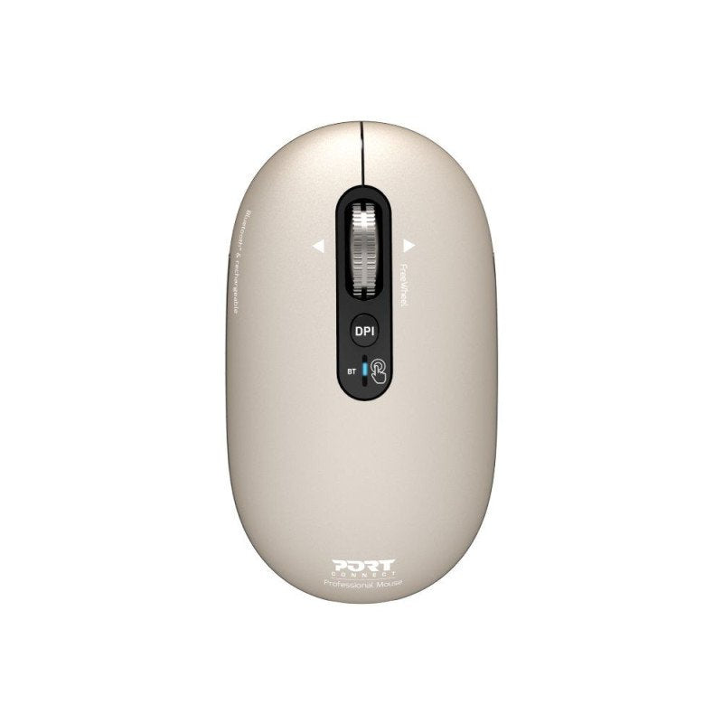 Port Connect Wireless & Bluetooth Rechargeable Pure Mac Mouse, Pearl