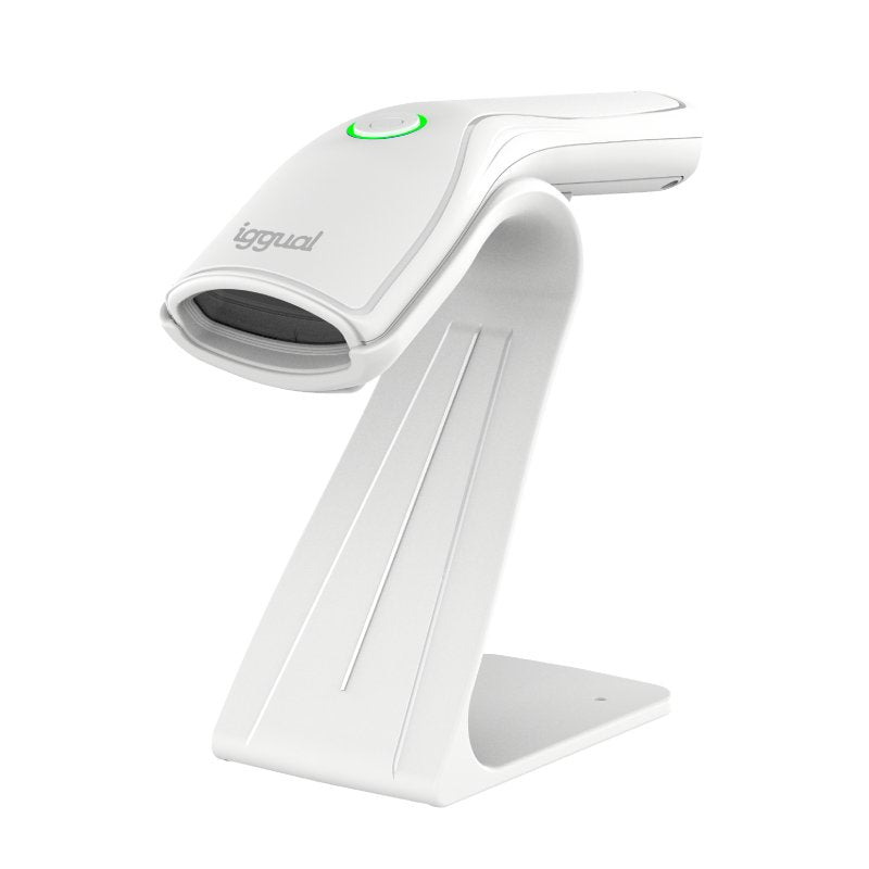 Iggual Lector Código Barras 2d Usb Botón Blanco