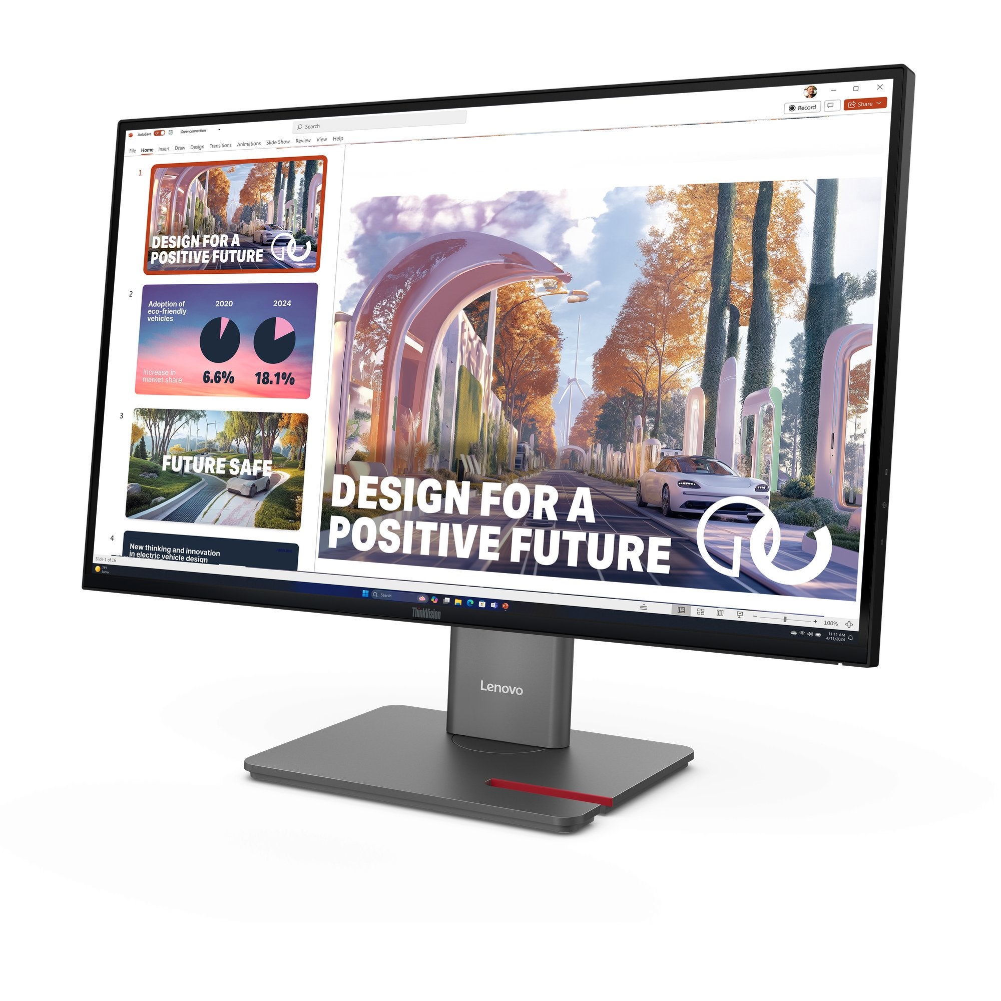 Monitor Lenovo Thinkvision 27"  P27qd-40 Led 2560 X 1440 Pixeles Wide Quad Hd Negro 64b3gat2eu