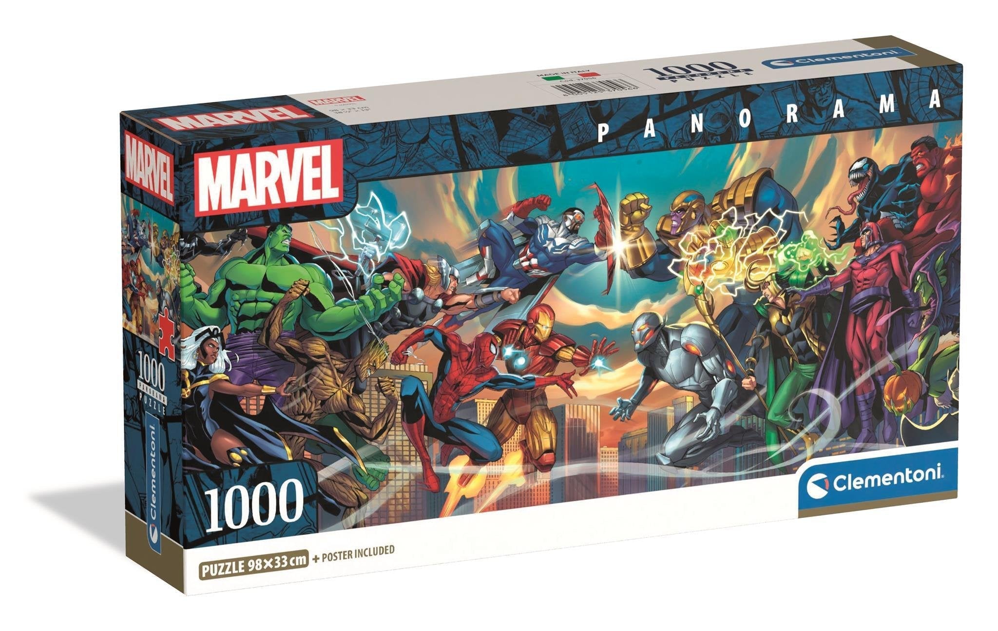 Puzzle Panorama Heroes Vs Villanos Marvel 1000pzs