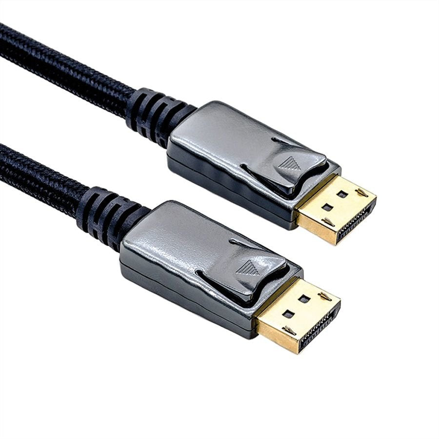 Roline Displayport Cable, Dp-Dp, V1.2, St - St, Schwarz-Metallic, 1,5 M