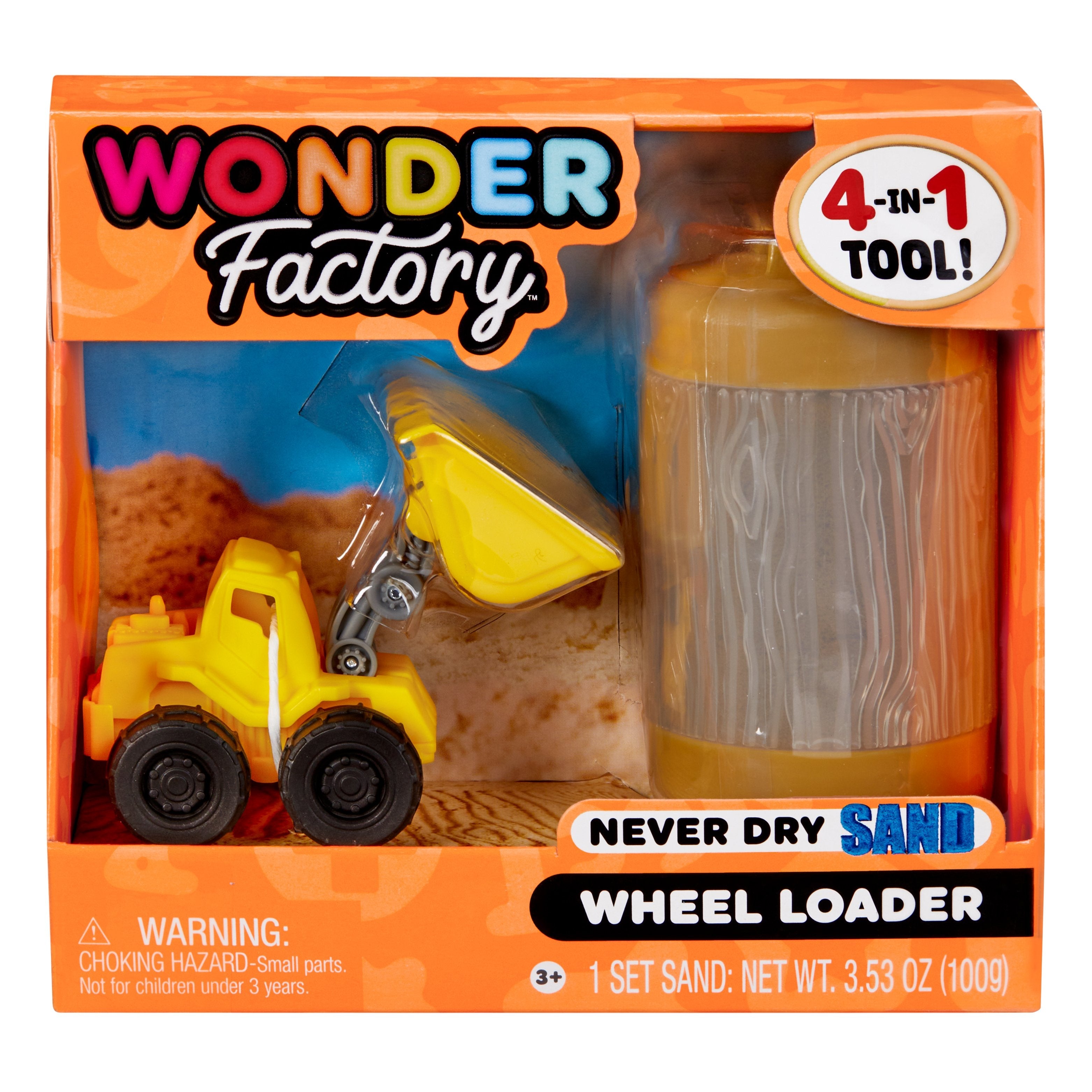 EAN 0035051532927 - MGA Entertainment Wonder Factory Never Dry Sand Construction Trucks - Brown + Front Loader imagen 3