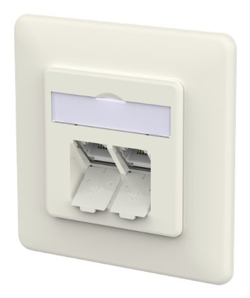 Metz Connect Anschlussdose E-Dat C6a Idc 2 Port Up Reinblanco