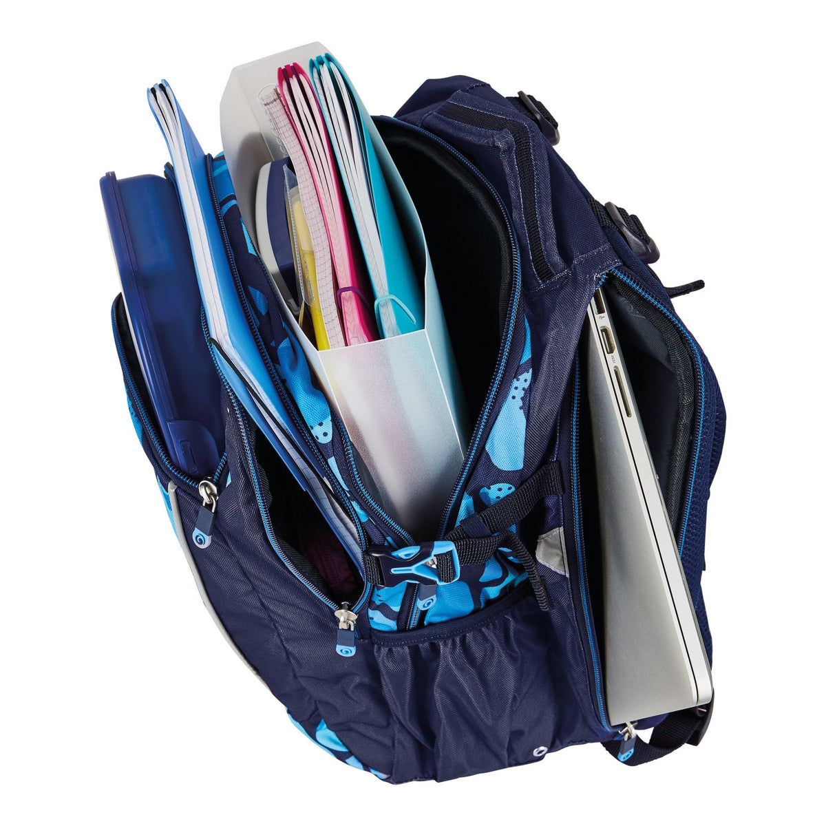 Herlitz Ultimate Camoblue Mochila Escolar Azul, Marina Poliéster