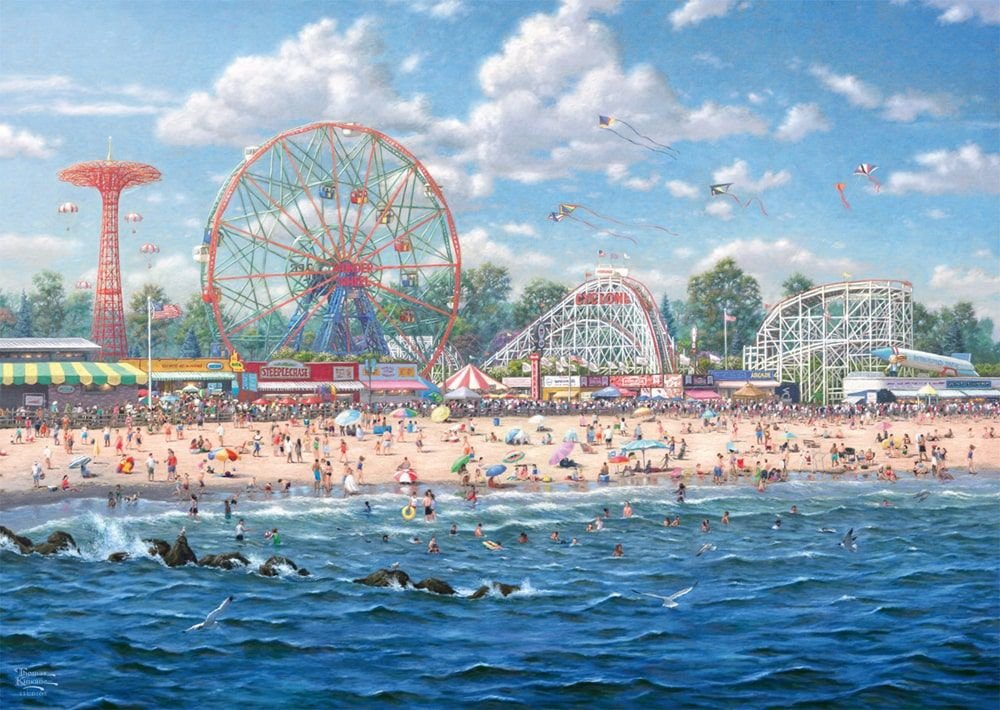 Puzzle Schmidt Spiele Thomas Kinkade Mudios: Puzzle Coney Island 57365