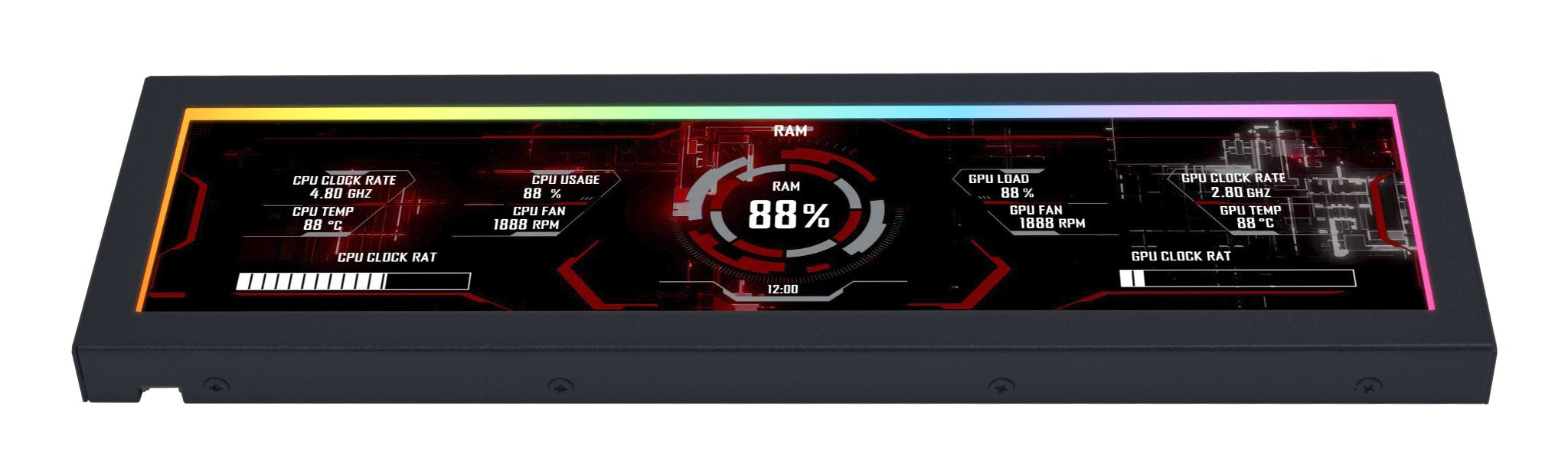 Lcd Lian Li Universal Screen 8.8  Black