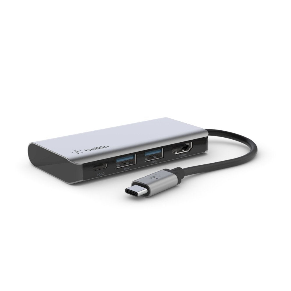 Adaptador Multimedia Belkin Avc006btsgy Usb-C A Usb-C Pd 2xusb 3.0 Hdmi 4k 100w