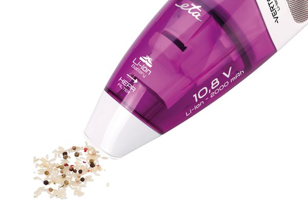 Aspirador Eta Verto Eta344290000 Funcionamiento Inalã¡Mbrico, Portã¡Til, 10,8 V, Tiempo De Funcionamiento (Mã¡X.) 15 Min, Blanco/Morado