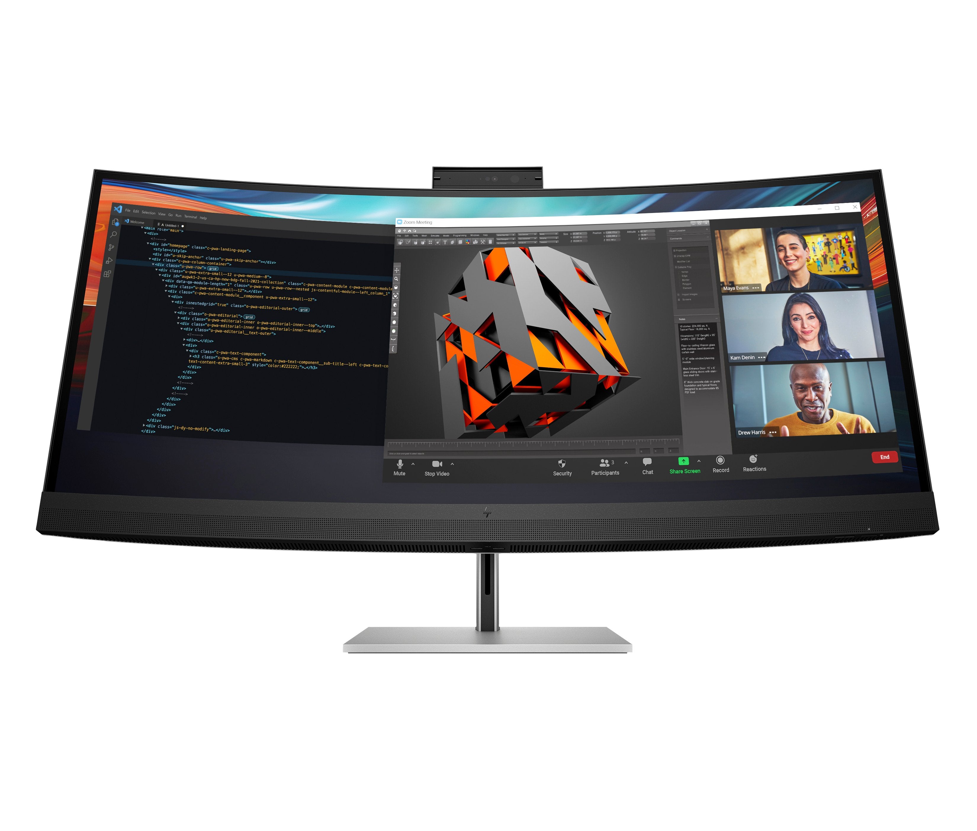 EAN 5715063476666 - HP Series 7 Pro 39.7 inch 5K2K Conferencing Monitor - 740pm pantalla para PC 100,8 cm (39.7") 5120 x 2160 imagen 1