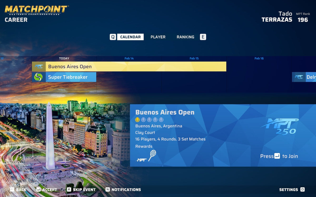 Juego Matchpoint Tennis Championship Switch