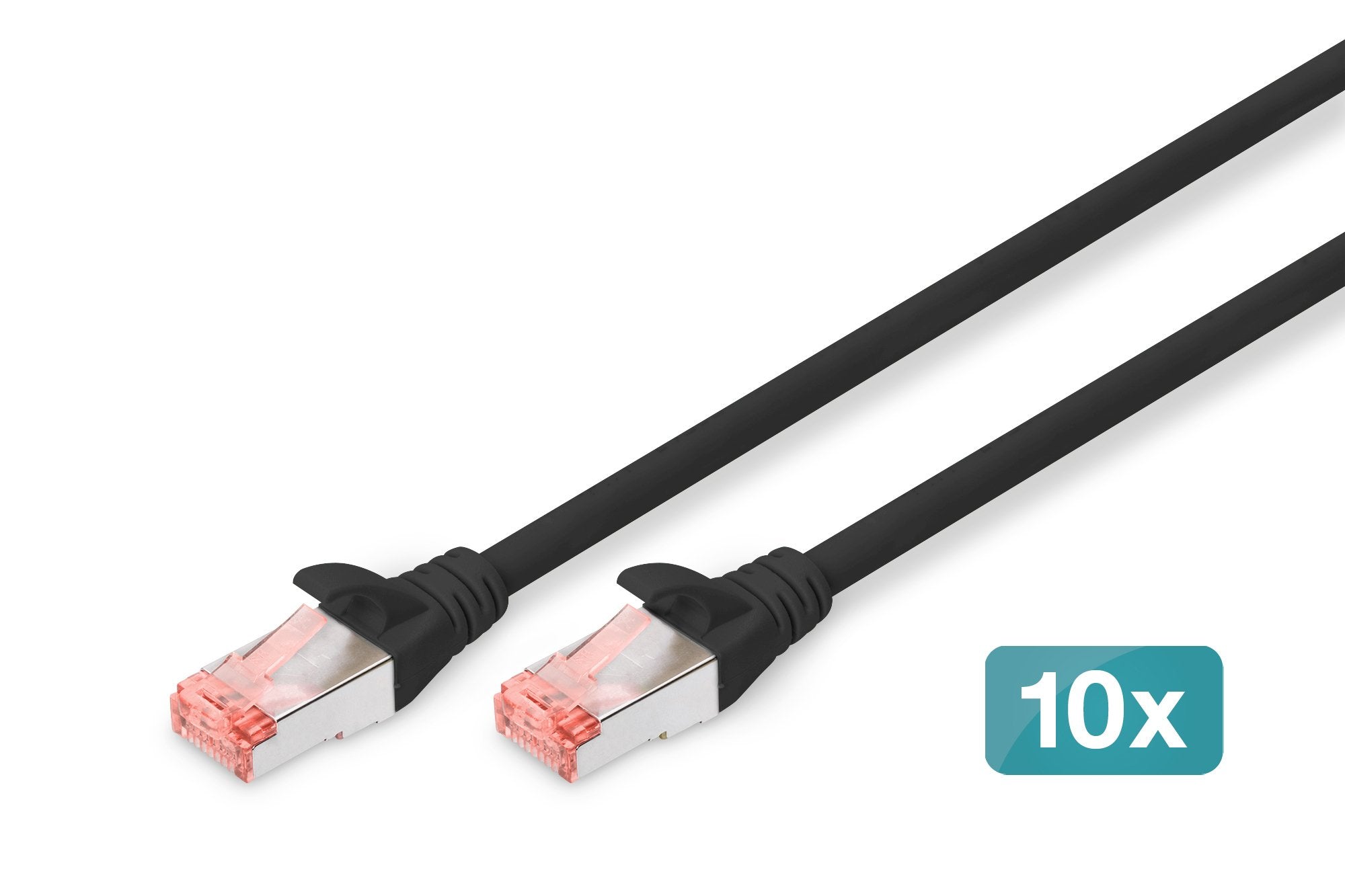 EAN 4016032442196 - Digitus DK-1644-050-BL-10 cable de red Negro 5 m Cat6 S/FTP (S-STP) imagen 1