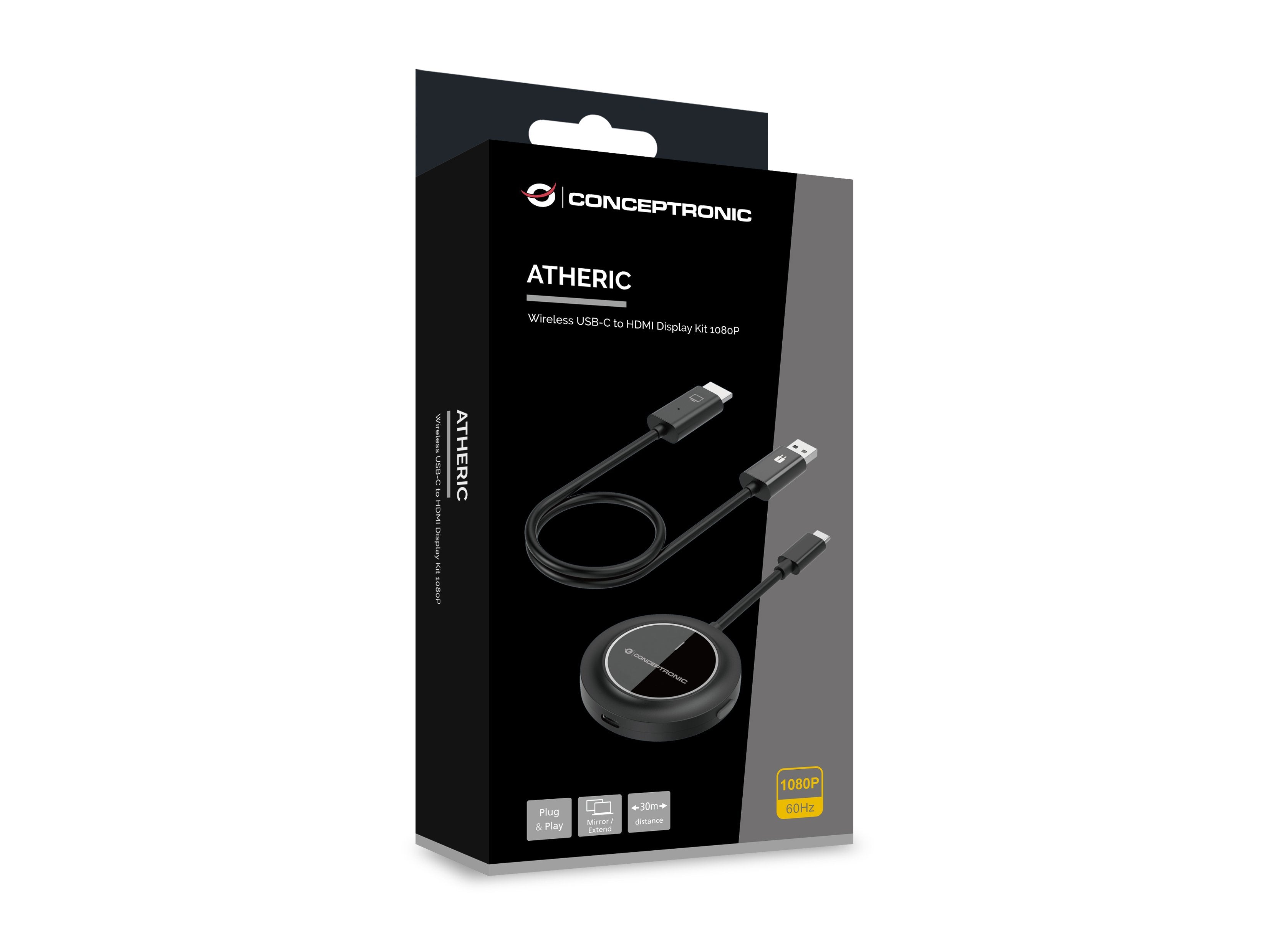 EAN 4015867242841 - Conceptronic ATHERIC01B adaptador de pantalla inalámbrico HDMI/USB Full HD Mochila imagen 6