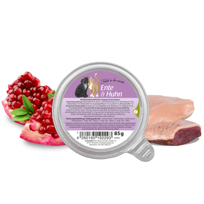 Granatapet Filet Á La Carte Duck With Chicken - Comida Húmeda Para Gatos - 85g