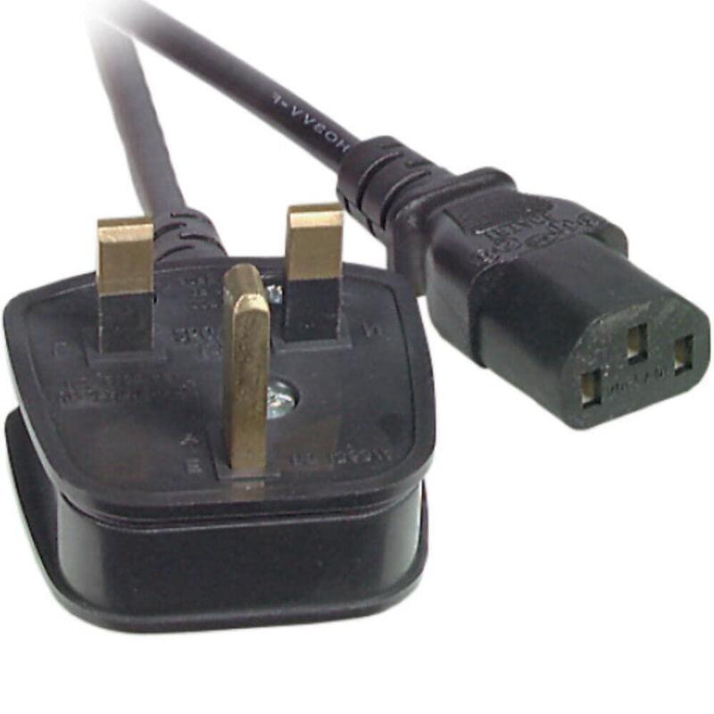 Efb Cable De Alimentación Uk Bs1363a-C13 180°,Negro,2m,3x0.75mm