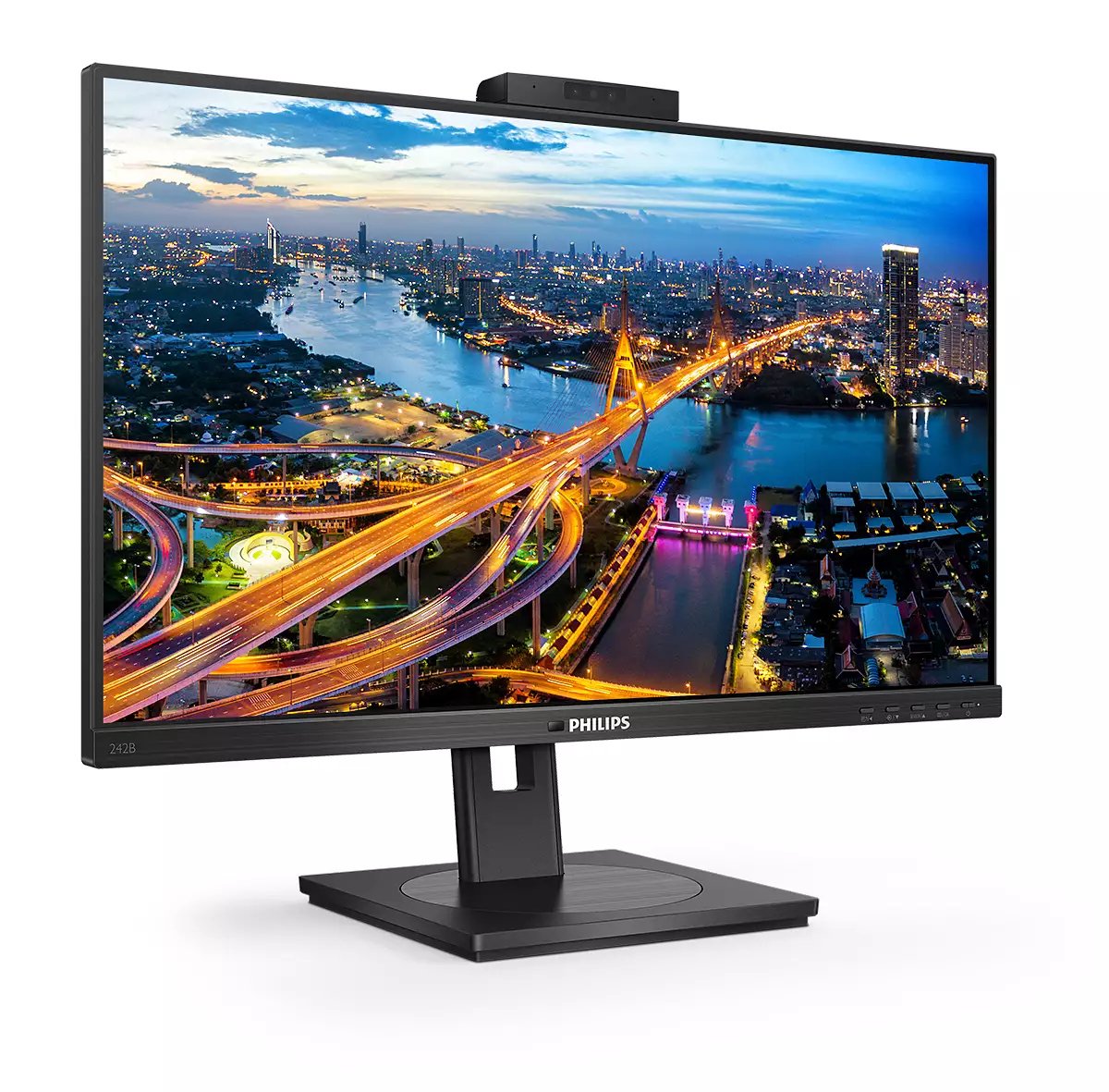 Monitor Profesional Philips 242b1h 23.8' Full Hd Webcam Multimedia Negro