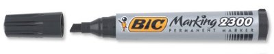 Marcador Permanente Negro 2300, Punta Biselada, Caja 12 Uds
