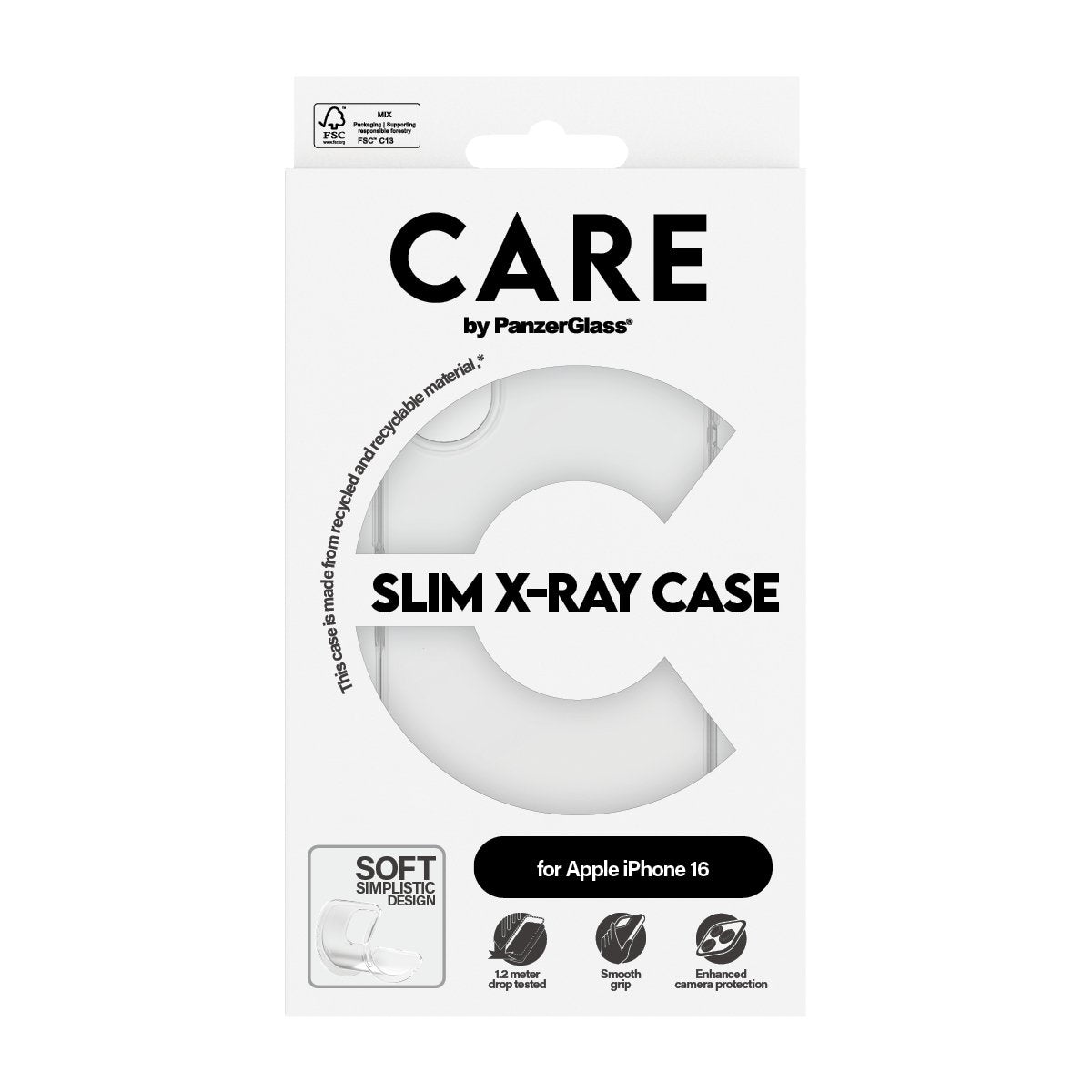 EAN 5715685005800 - PanzerGlass CARE™ by ® X-Ray Case iPhone 16 funda para teléfono móvil Transparente imagen 3
