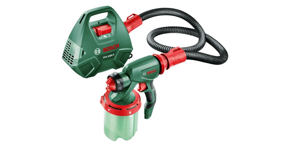 Sistema De Pulverización De Pintura Bosch Pfs 3000-2, Pistola Pulverizadora (Verde/Negro, 650 W, Boquilla Para Colores De Pintura + Boquilla Para Pintura De Pared) 0603207100