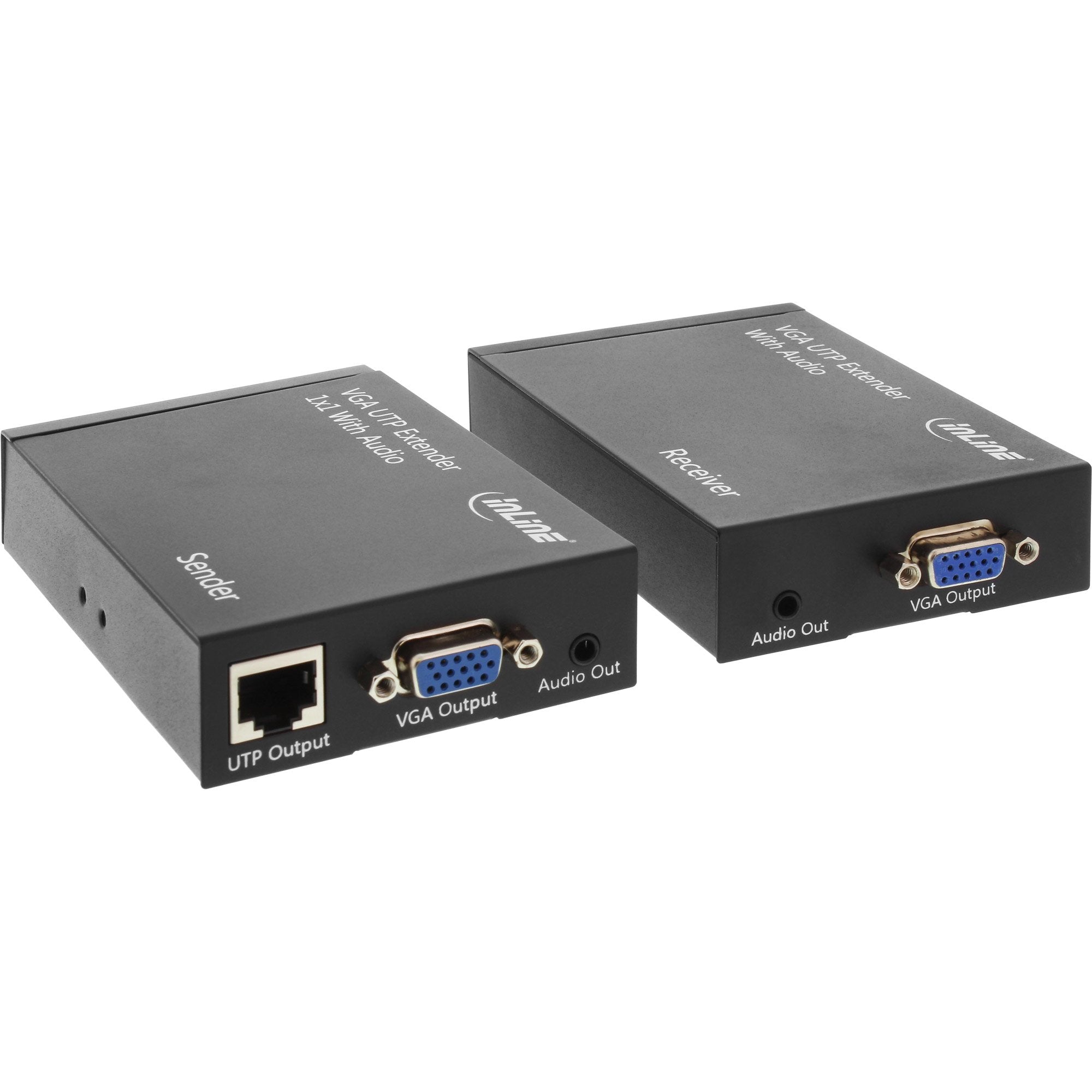 Inline Vga Extender Sobre Rj45 Cable De Red Utp/Stp Con Audio Hasta 300m