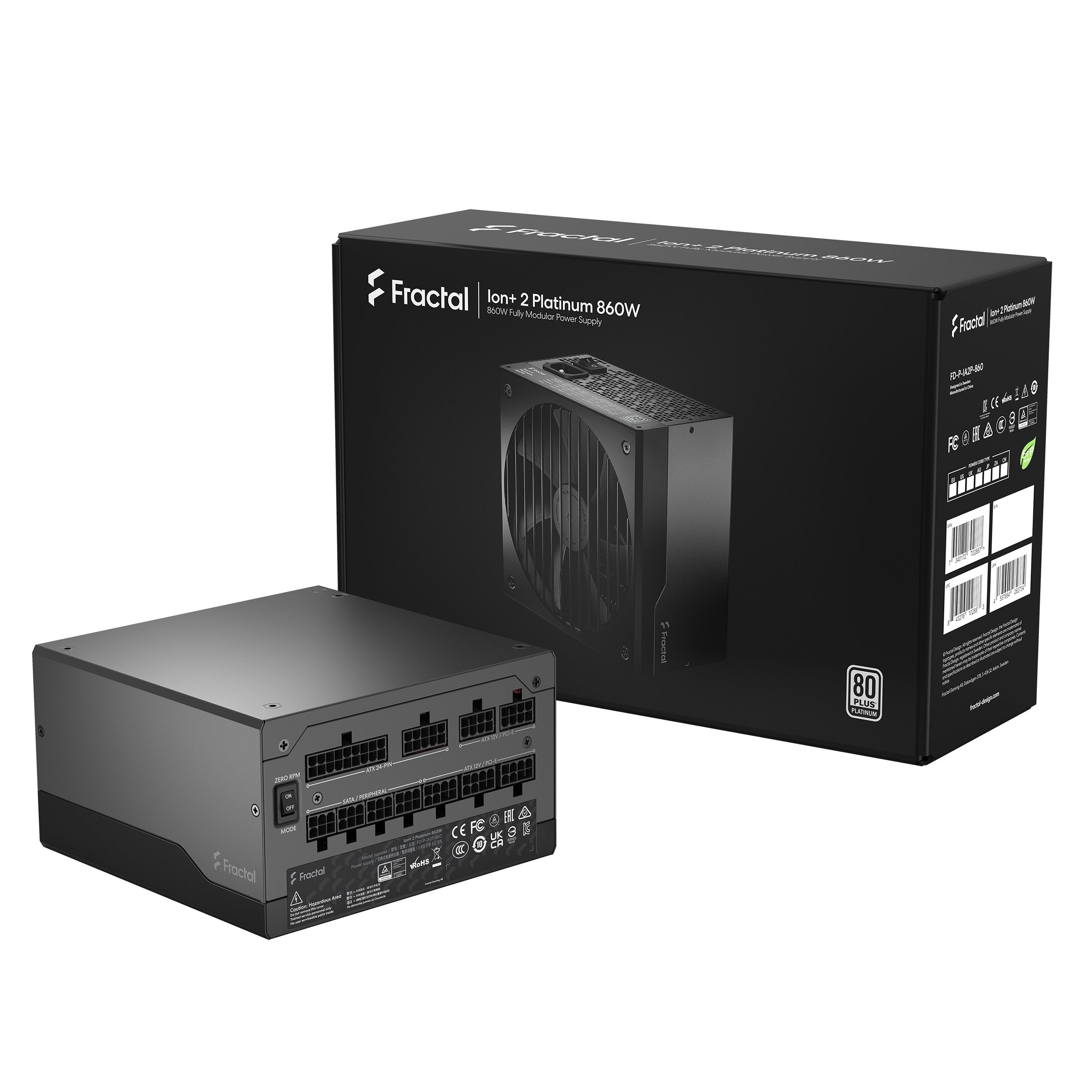 Fuente De Alimentacion Fractal Design Ion+ 2 Platinum 860w, Para Pc Fd-P-Ia2p-860-Eu