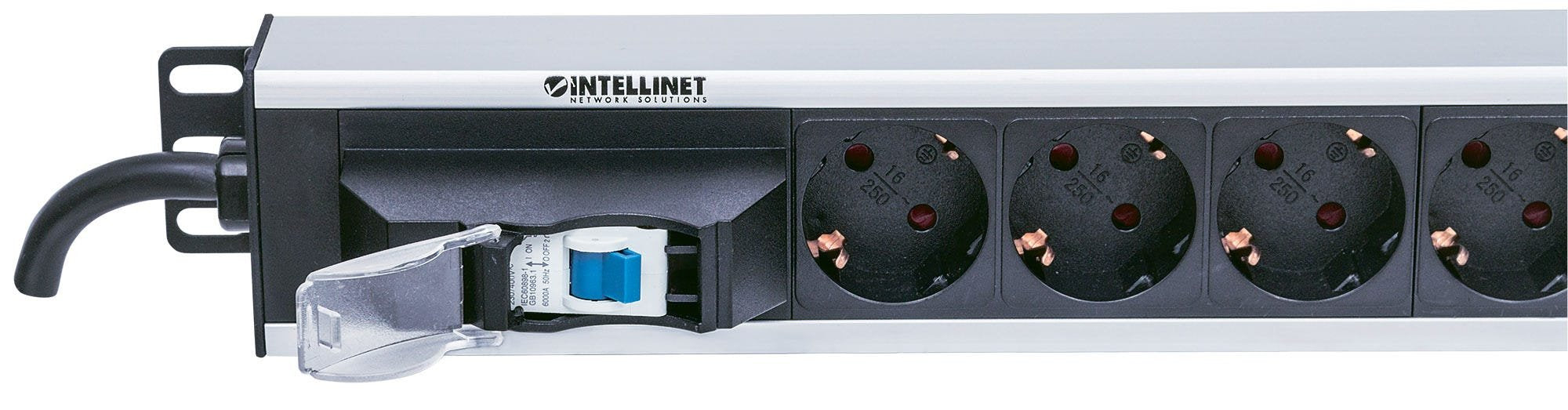 EAN 0766623711449 - Intellinet 711449 unidad de distribución de energía (PDU) 12 salidas AC Negro, Gris imagen 4