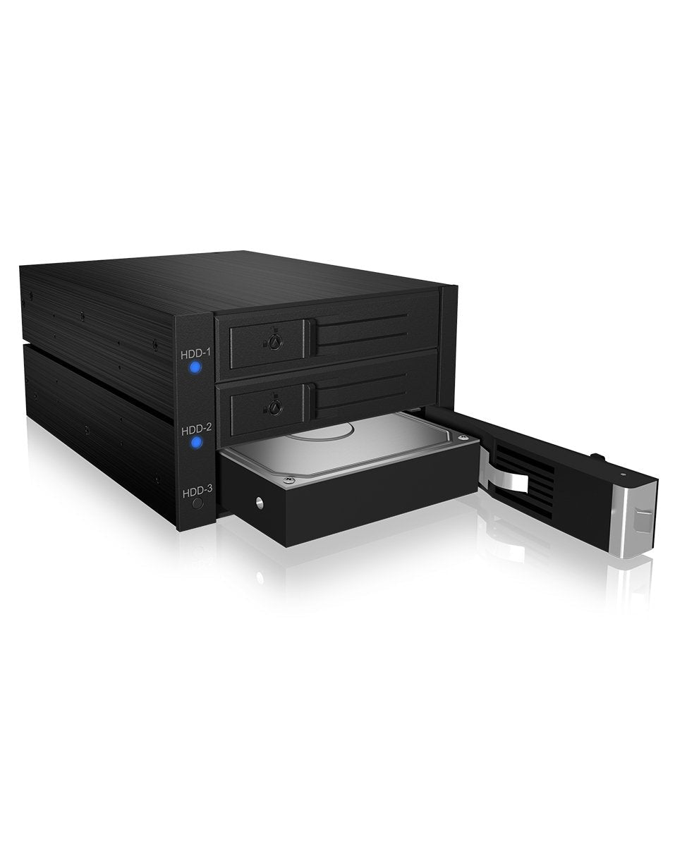 Icy Box Backplane, 3x Sata 3,5" Hdd Für 2x 5,25" Schacht, Hot Swap, Trägerlos