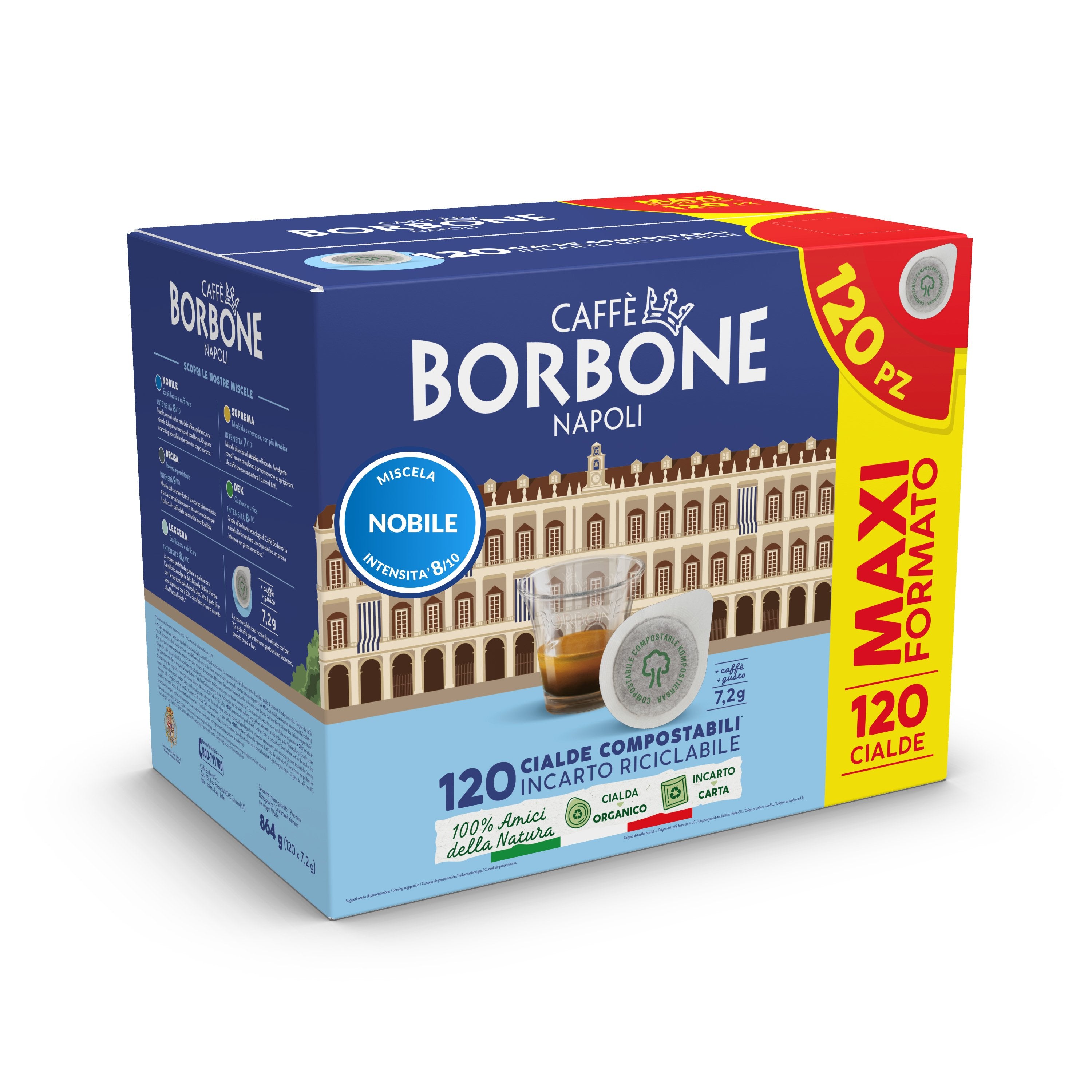 EAN 8034028337291 - Caffè Borbone Miscela Nobile Dosis de café 120 pieza(s) imagen 1