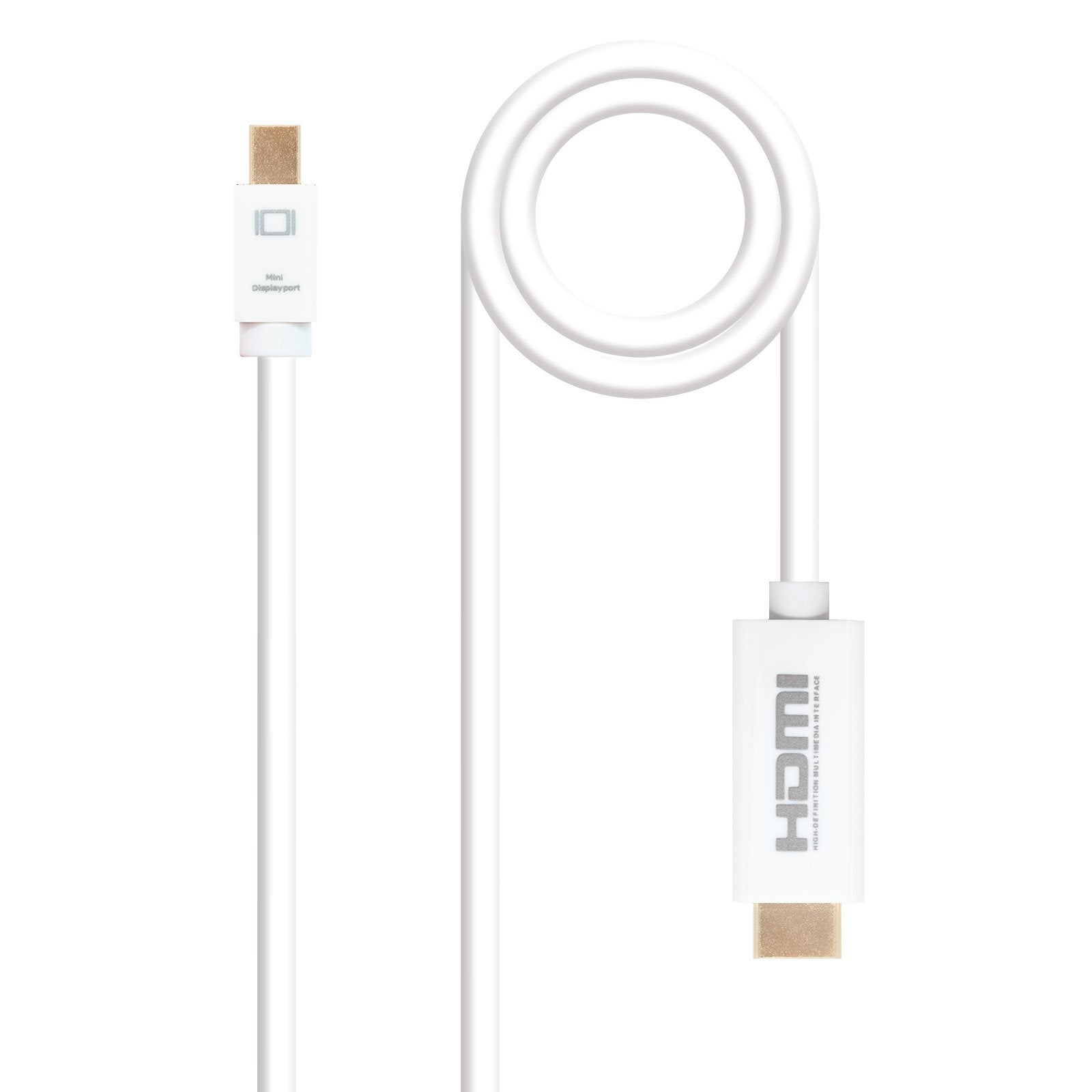 EAN 8433281008557 - Nanocable 10.15.4002 adaptador de cable de vídeo 2 m Mini DisplayPort HDMI tipo A (Estándar) imagen 1