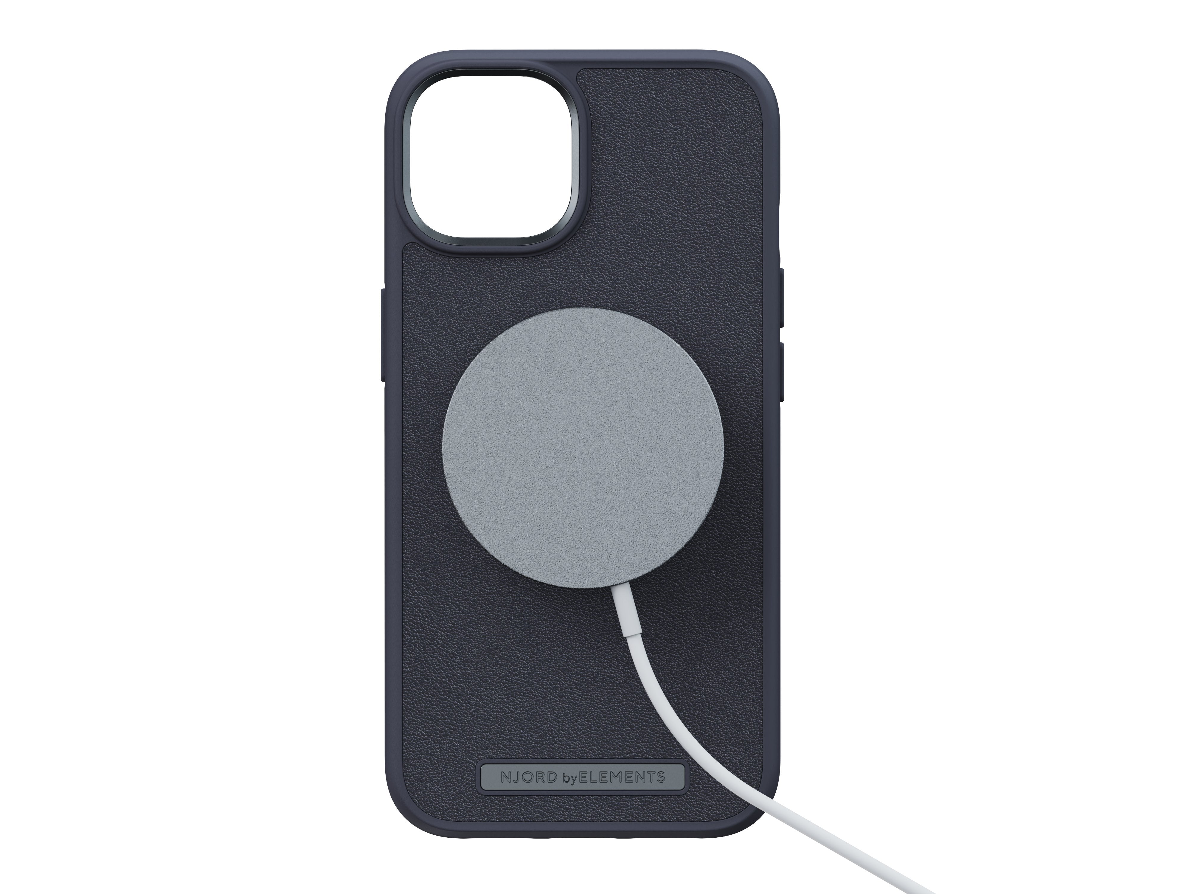 Funda Magsafe Iphone 12/13/14 Piel Negro Njord