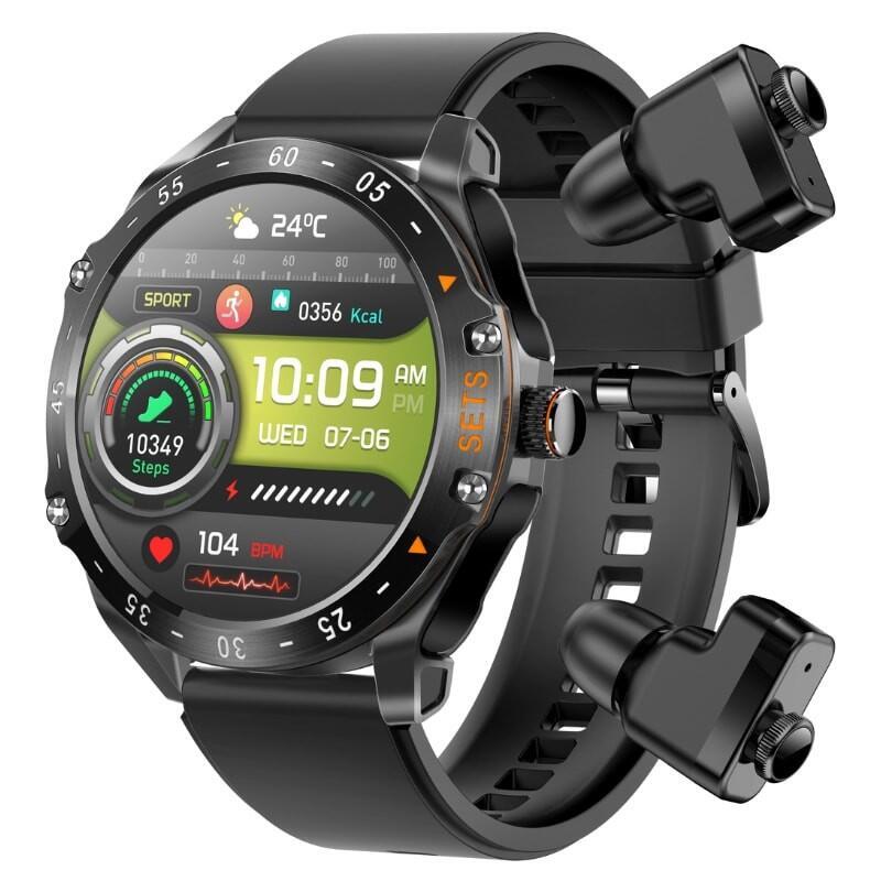 Eigiis T95c Negro Con Correa De Silicona Y Auriculares