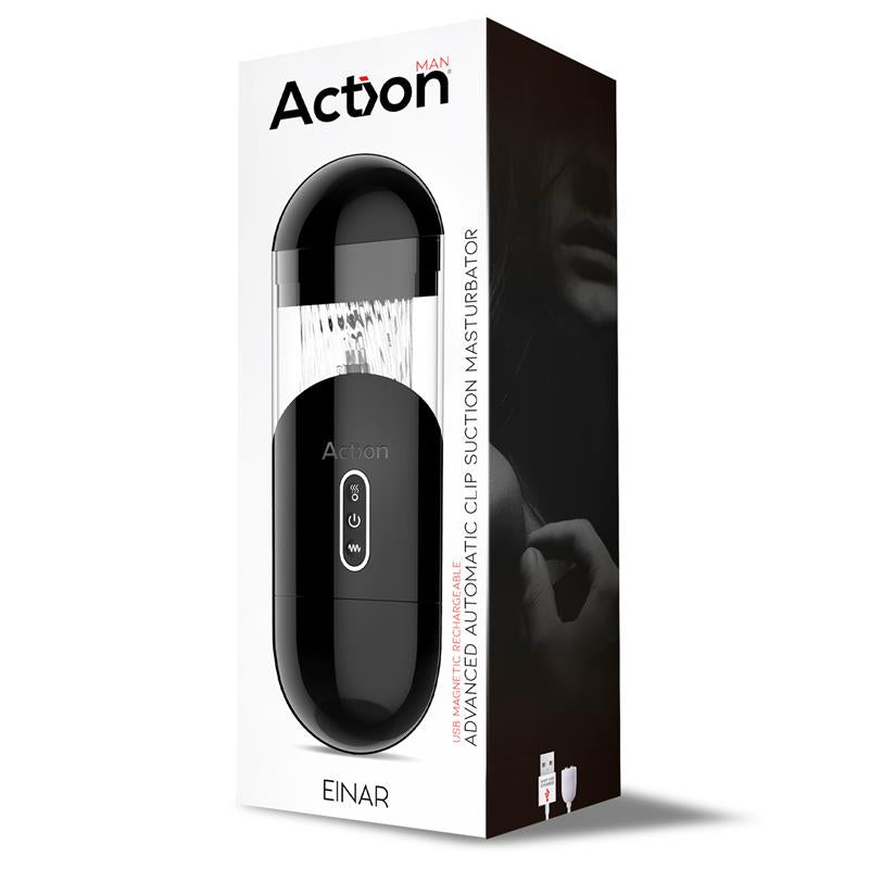 Einar Masturbador Avanzado Automático Con Succión Y Vibración Usb Magnético