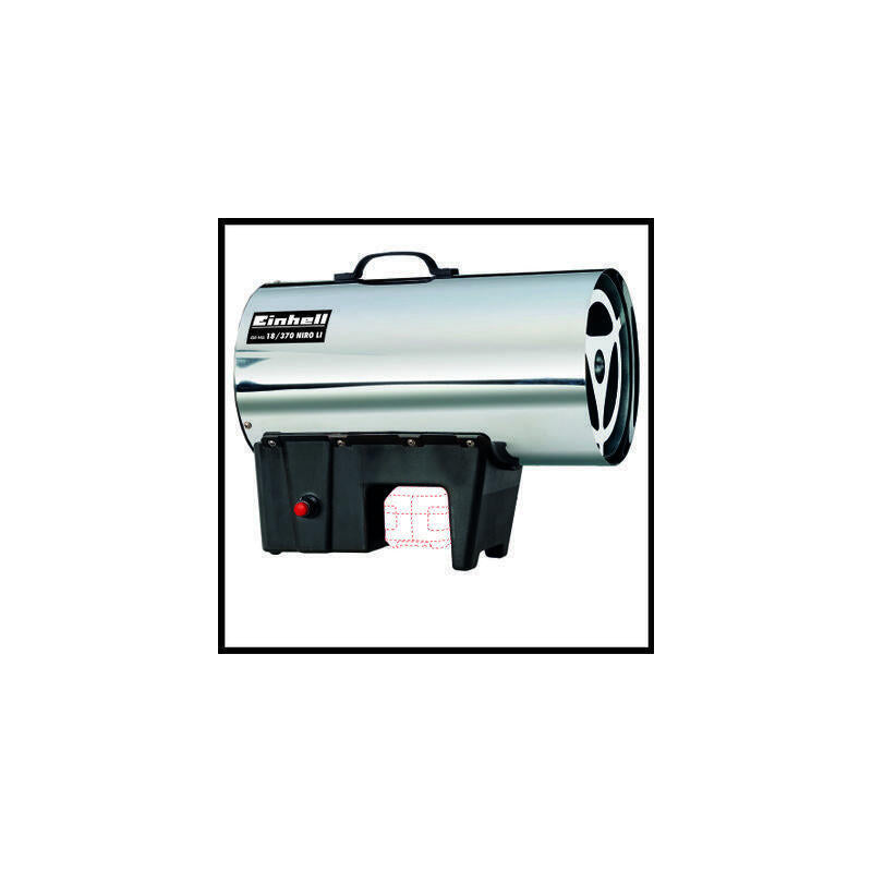 Einhell Generador De Aire Caliente Inalámbrico Ge-Hg 18/370 Niro Li-Solo D/At, 18 Voltios, Soplador De Aire Caliente 2330805