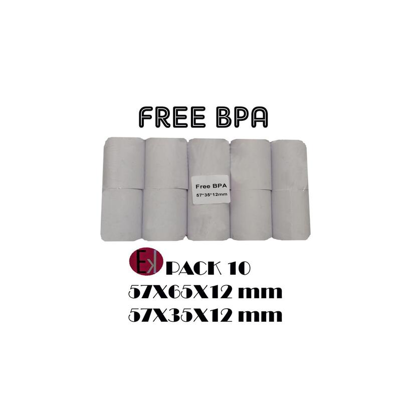 Ekrit Rollo Térmico Sin Bpa 57x35x12mm 57grs -10u-