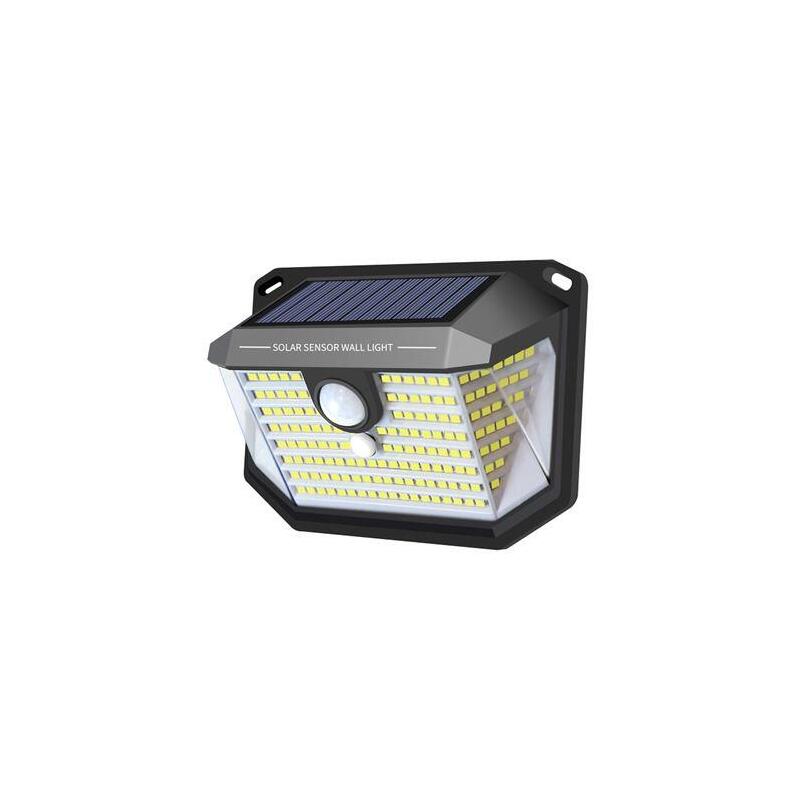 Elbat Aplique Solar Led 150lm Con 3 Caras De Iluminacion - Sensor De Movimiento - Panel Solar Integrado 5.5v, 0.33w - Bateria 3.7v, 1200mah