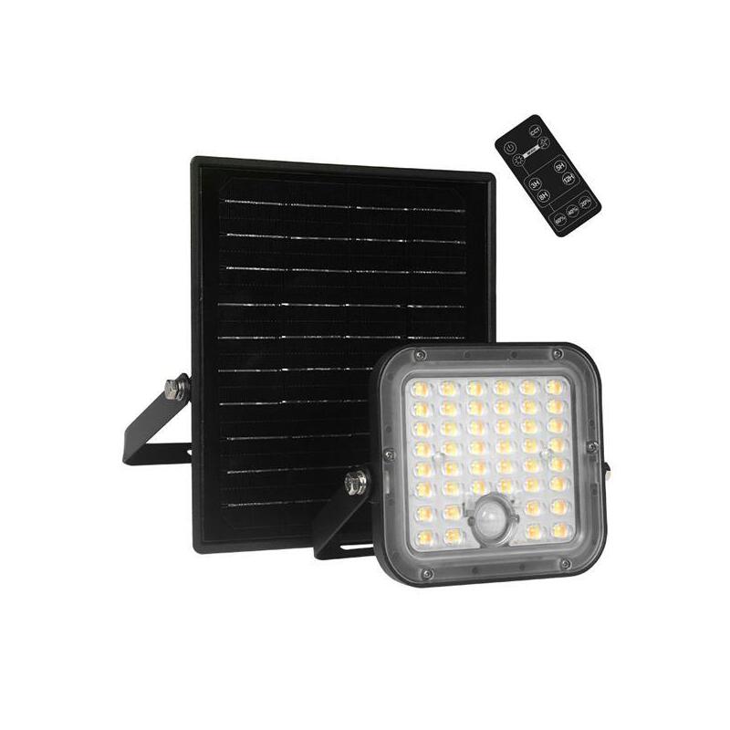 Elbat Eb0573 Foco Led Solar 10w - 1500lm - Cct 3000k/6000k - Luz Calida Y Fria - Sensor De Movimiento