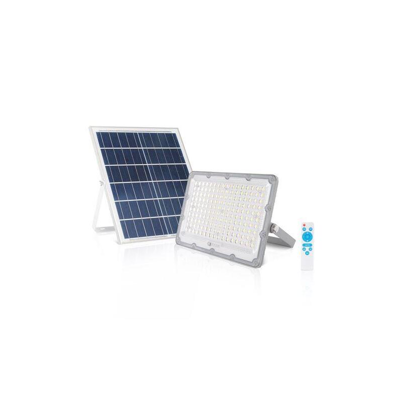 Elbat Foco Solar Led 100w - 2700lm - Luz Fria 6500k - Autonomia Hasta 2 Dias - Control Remoto - Ip67