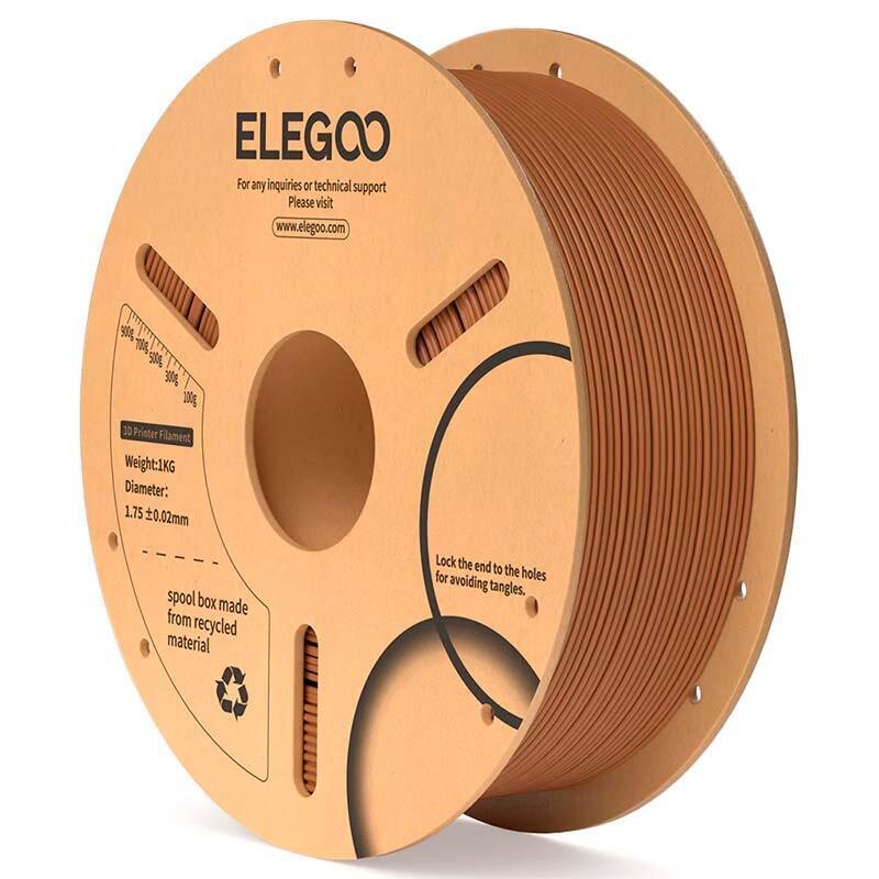 Elegoo Pla Marrón Para Impresoras 3d Fdm - Filamento 1.75mm Bobina De 1kg