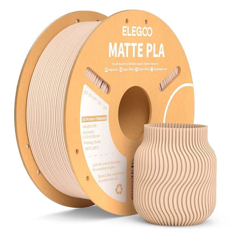 Elegoo Pla Matte Beige Mate Para Impresoras 3d Fdm - Filamento 1.75mm Bobina De 1kg