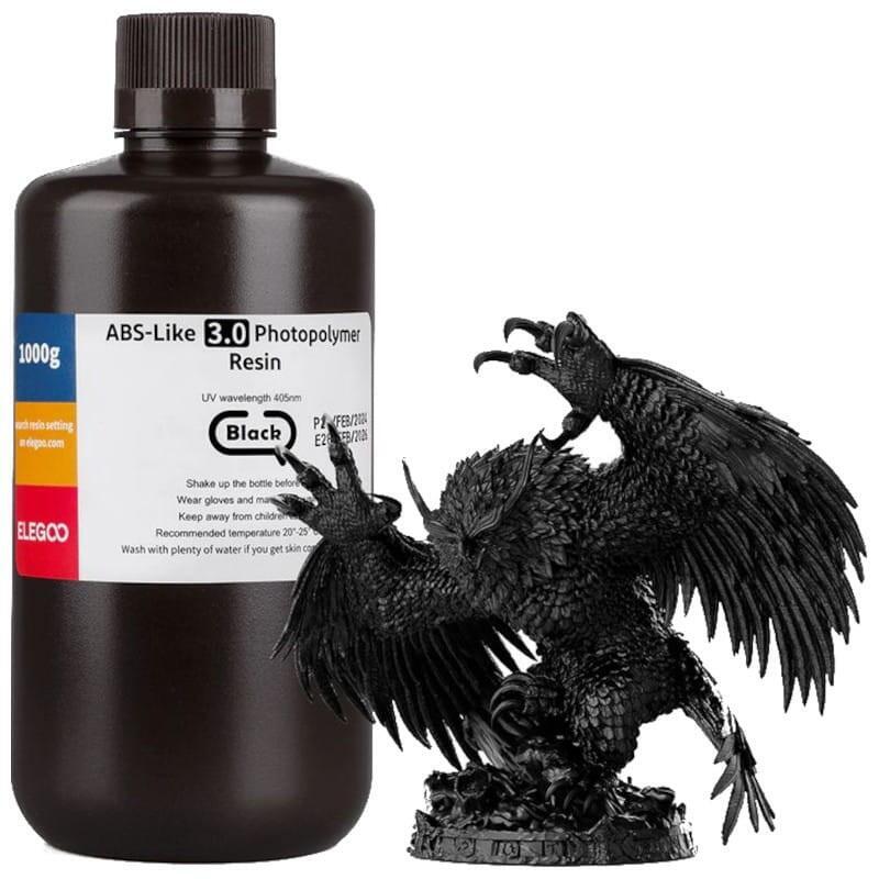 Elegoo Resina Abs V3.0 Negra Para Impresoras 3d De Resina Lcd - 1kg