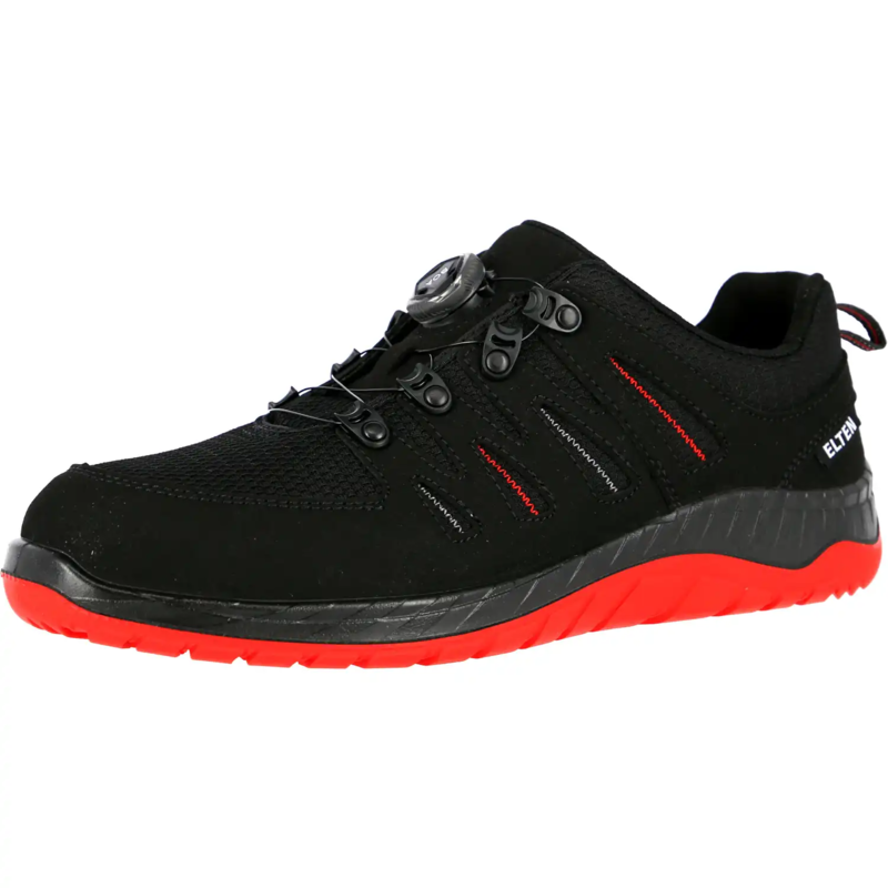 Elten Safety Shoes Maddox Boa Low Esd S3 Src, Negro Red, Size 43